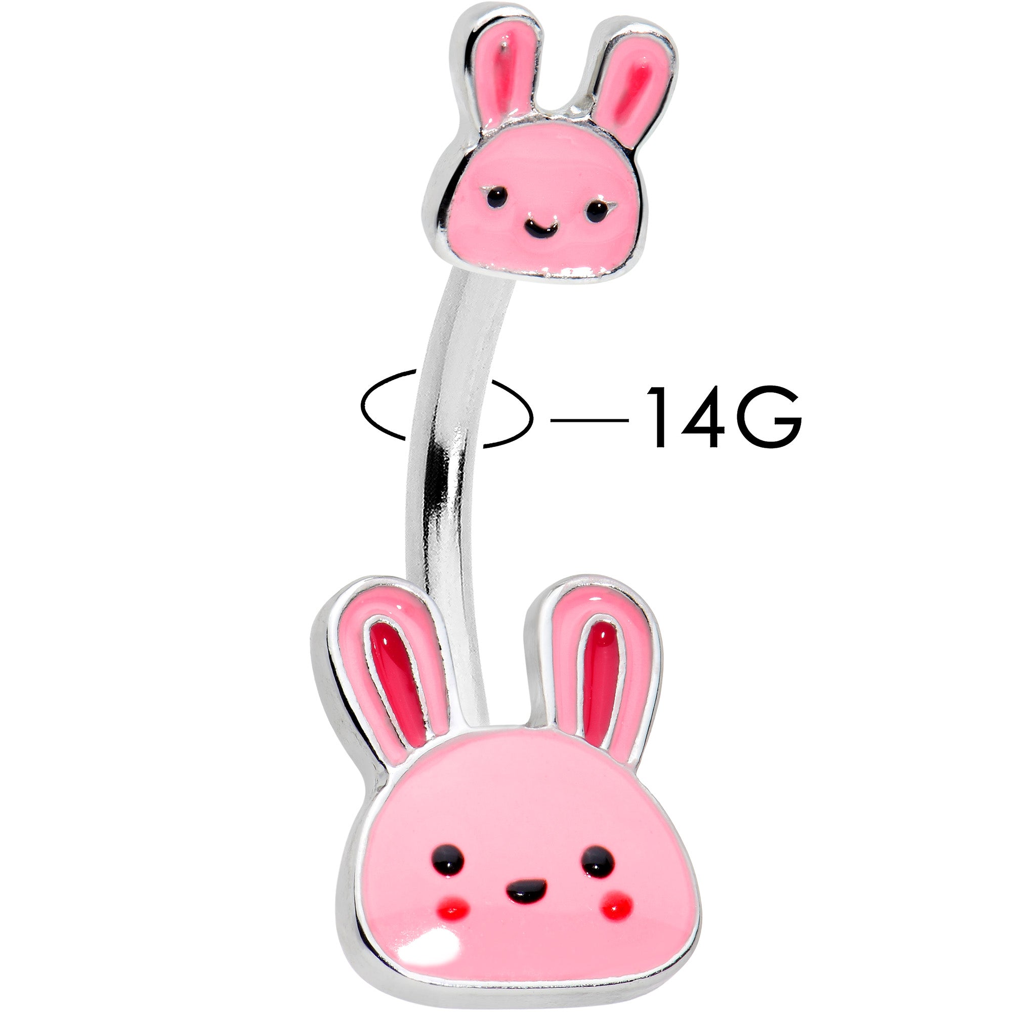 Kawaii Cutie Easter Bunny Double Mount Belly Ring