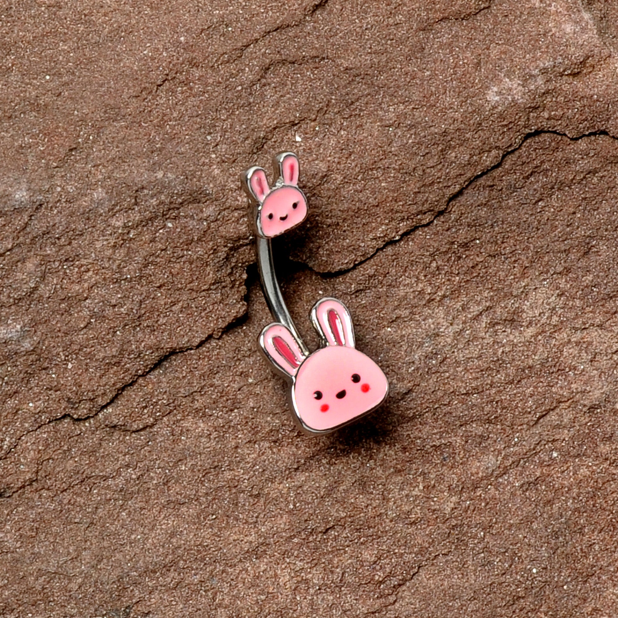 Kawaii Cutie Easter Bunny Double Mount Belly Ring