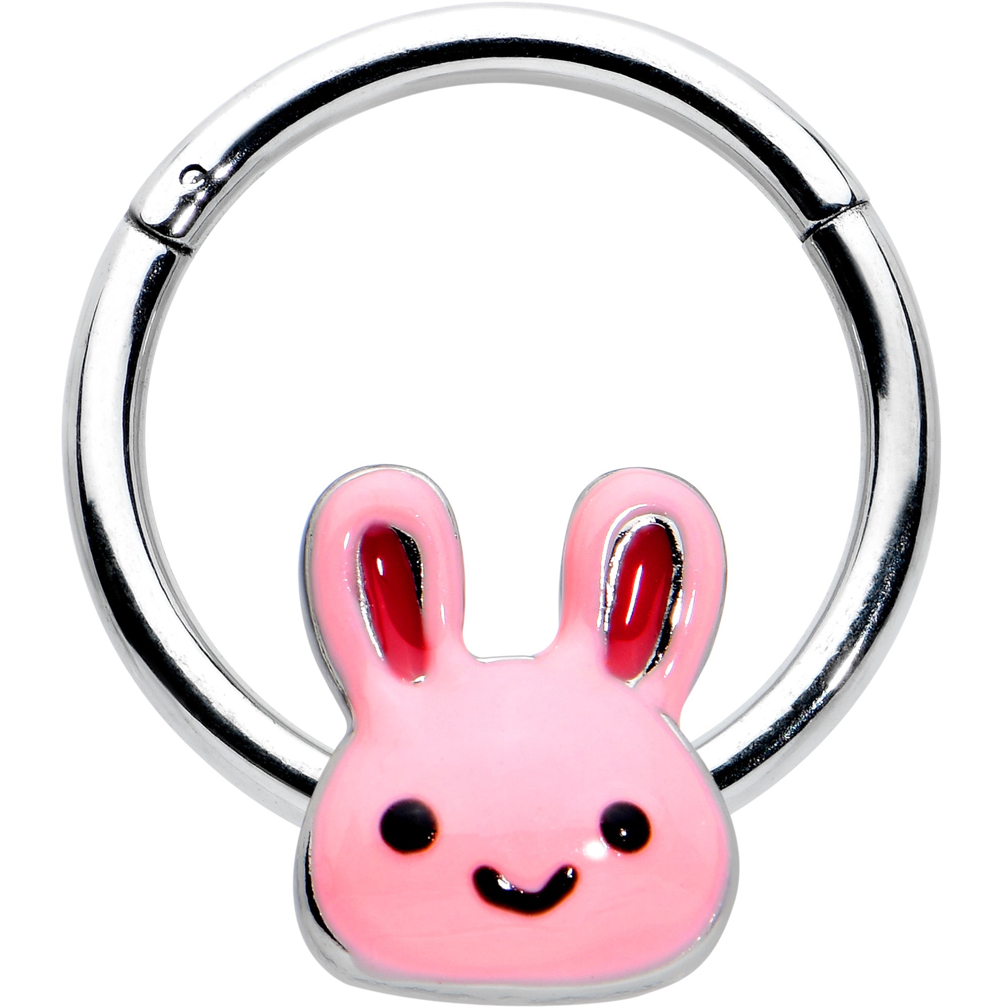 16 Gauge 3/8 Kawaii Cutie Easter Bunny Hinged Segment Ring