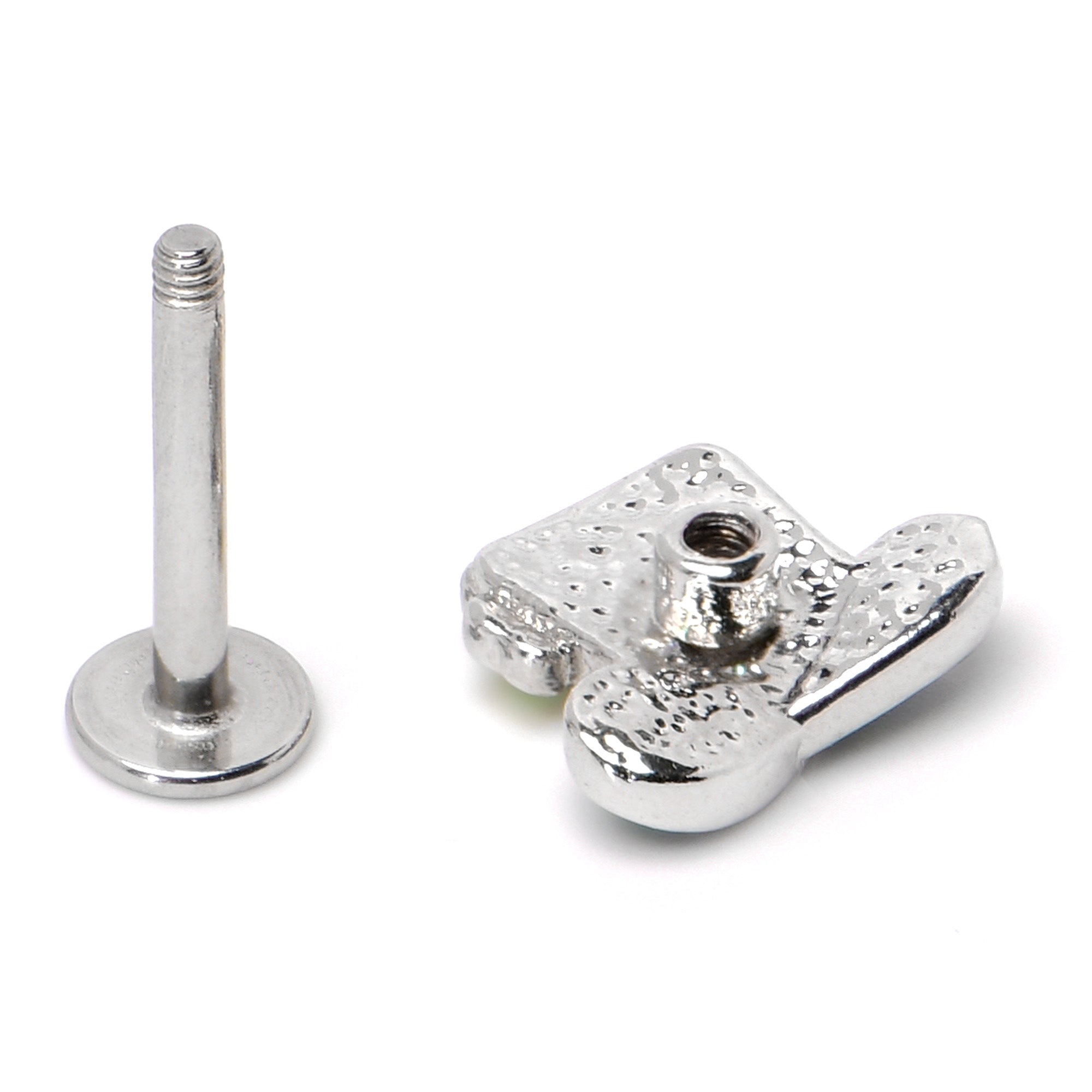 16G 5/16 Glitter Top Hat Shamrock St Patricks Labret Monroe Tragus