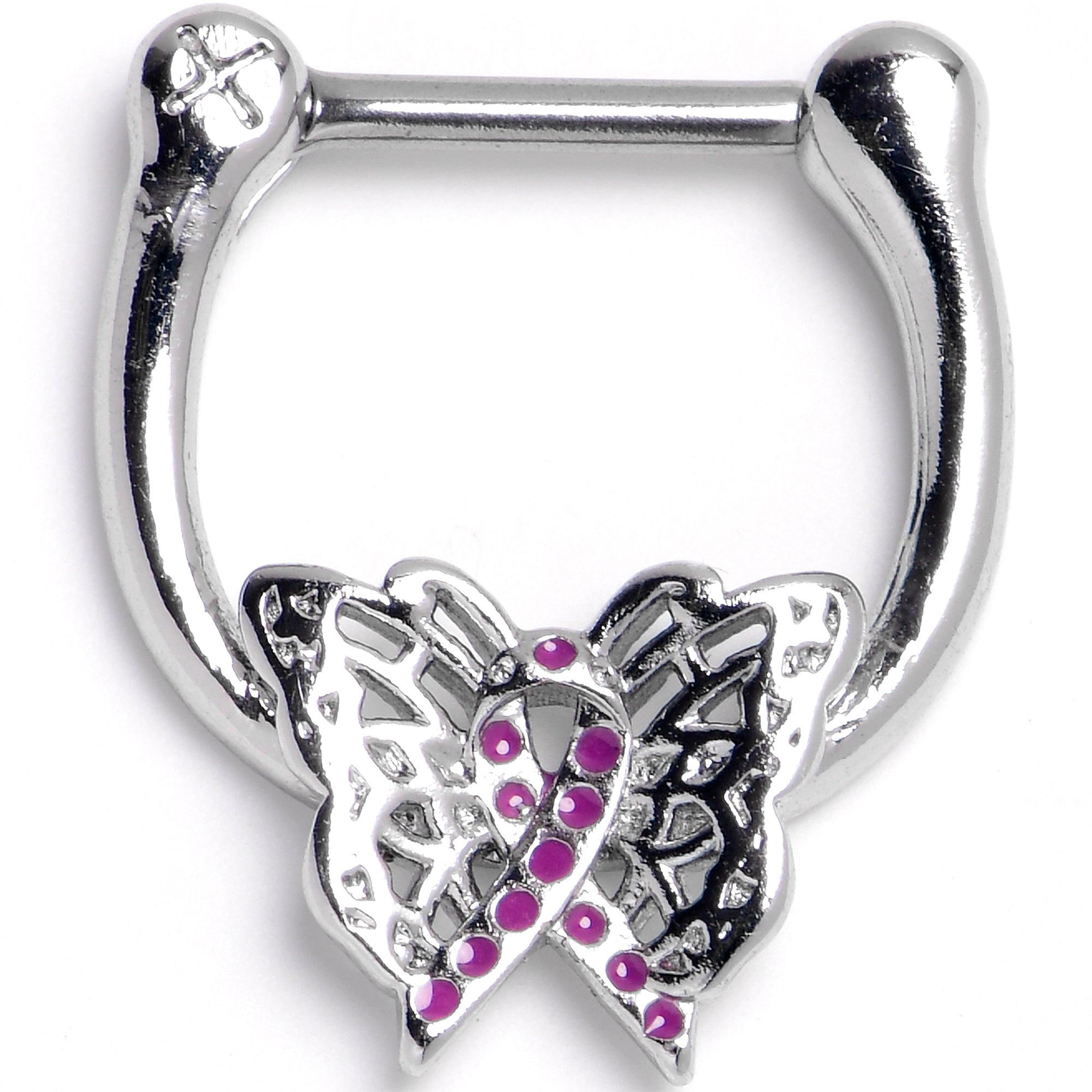 16G 5/16 Purplish Beauty in Flight Butterfly Cartilage Clicker