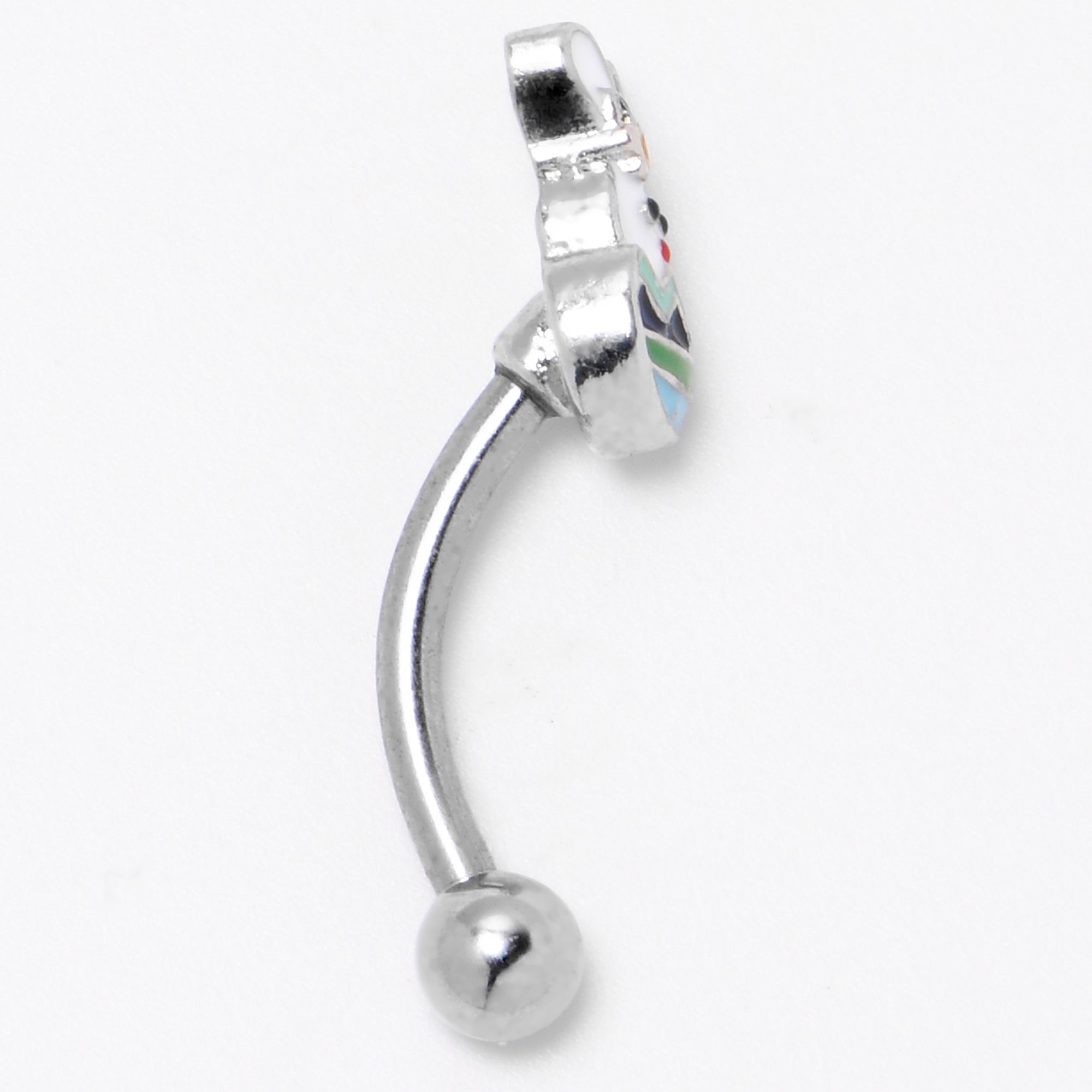 16G 5/16 Easter Egg Bunny Curved Eyebrow Ring