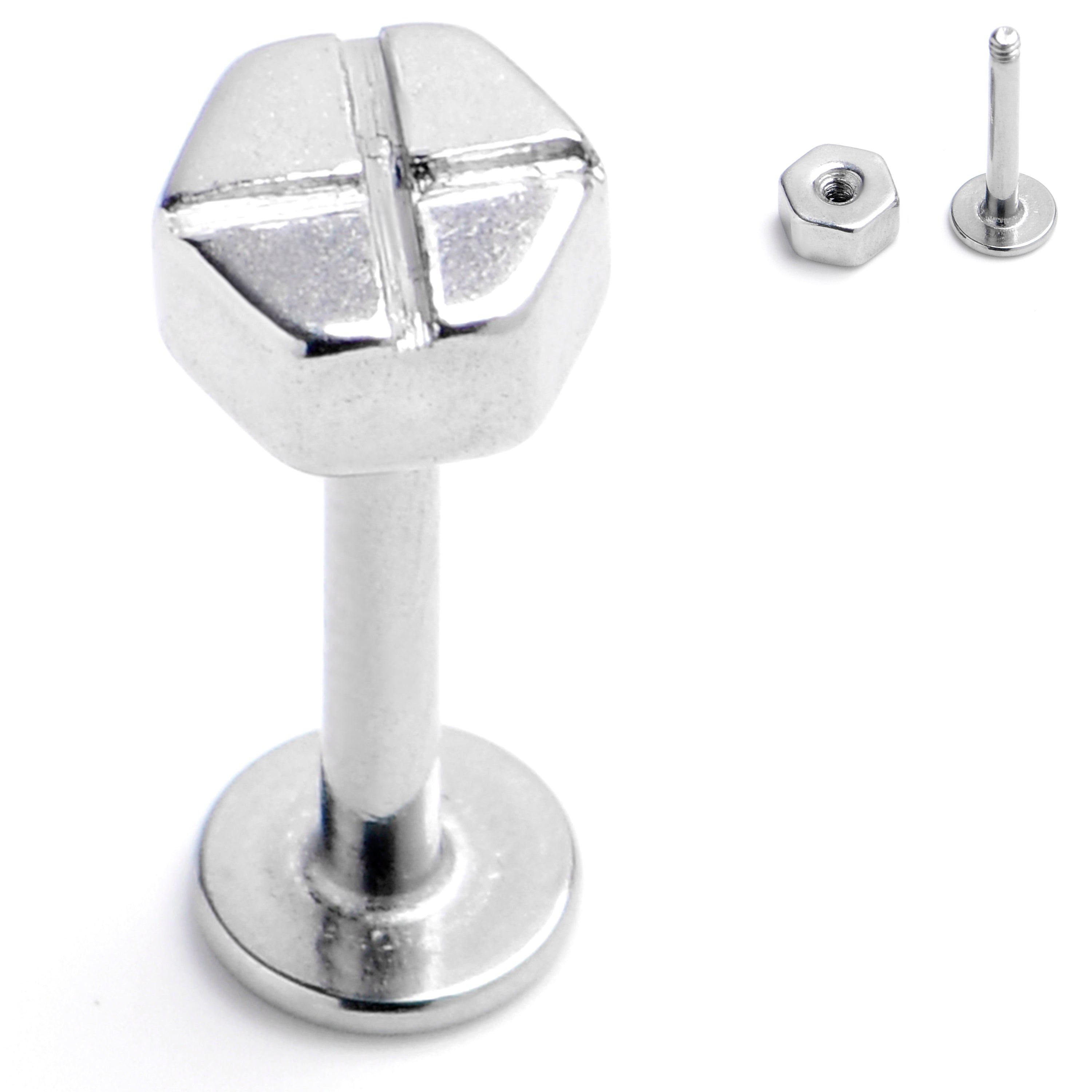 16G 5/16 Optical Illusion Screw Phillips Head Labret Monroe Tragus