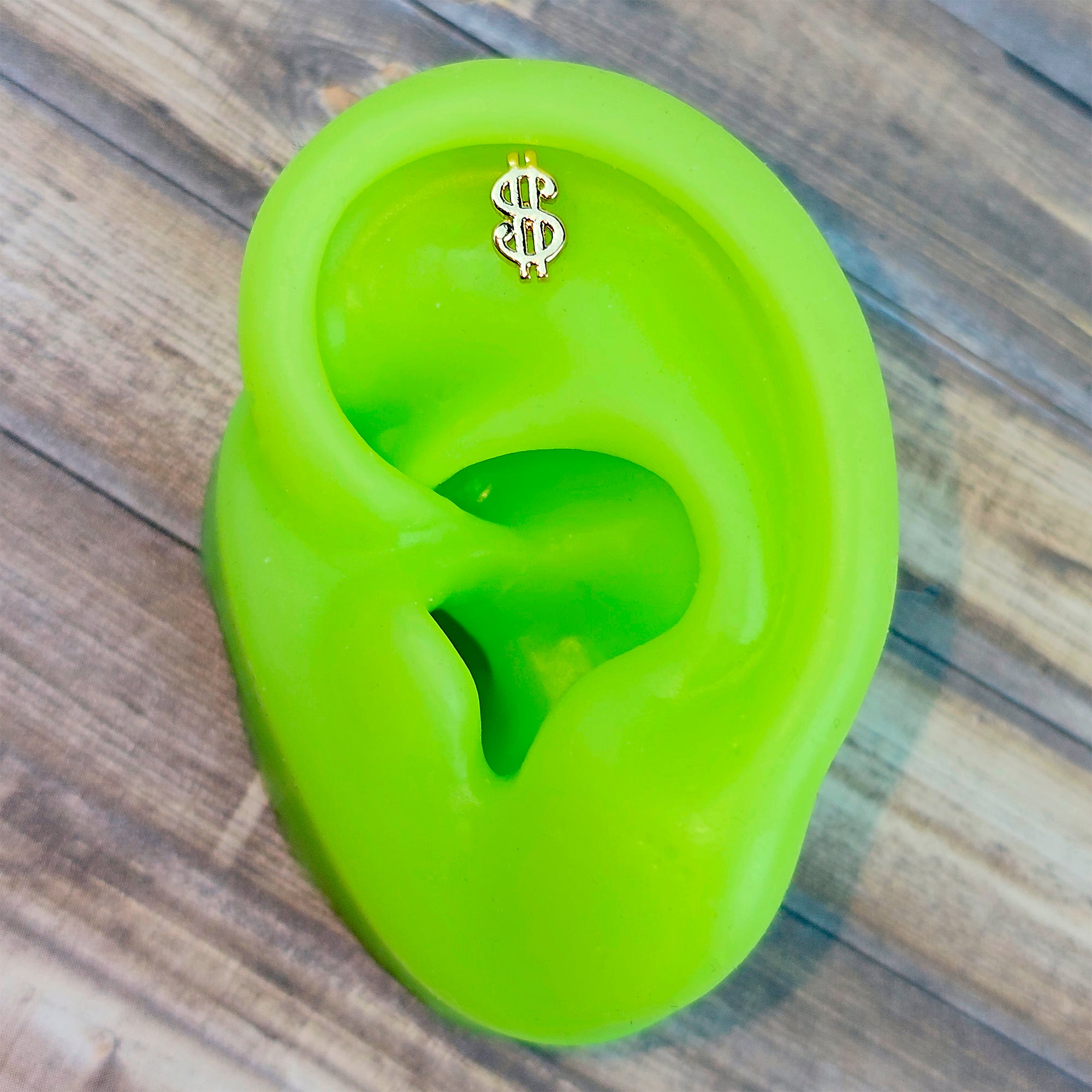 16G 5/16 Gold Tone Dollar Sign Cartilage Earring