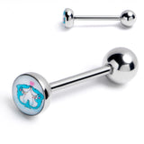 Loving Blue Whales Barbell Tongue Ring