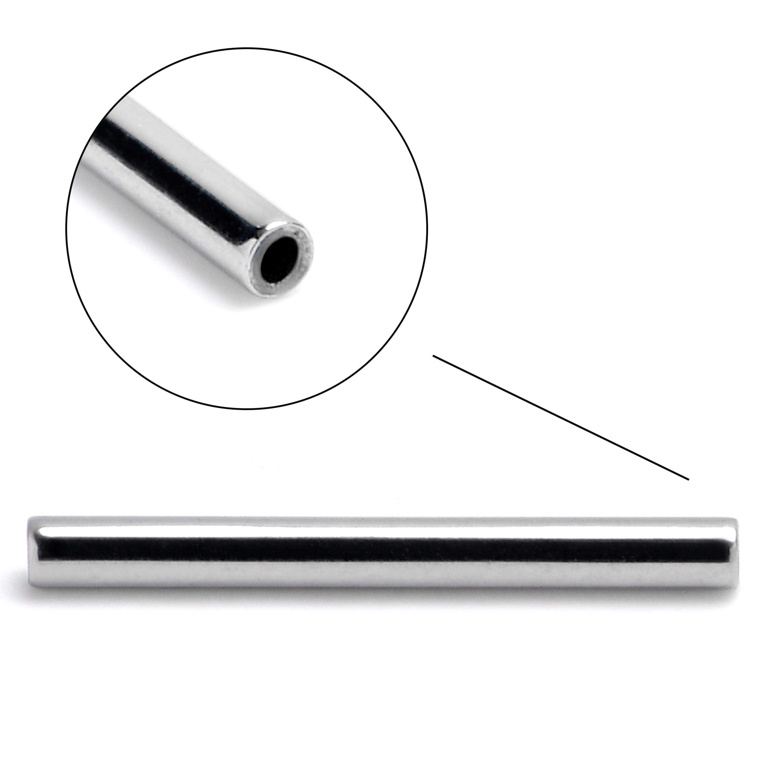 18G 3/8 ASTM F-136 Implant Grade Titanium Threadless Replacement Barbell