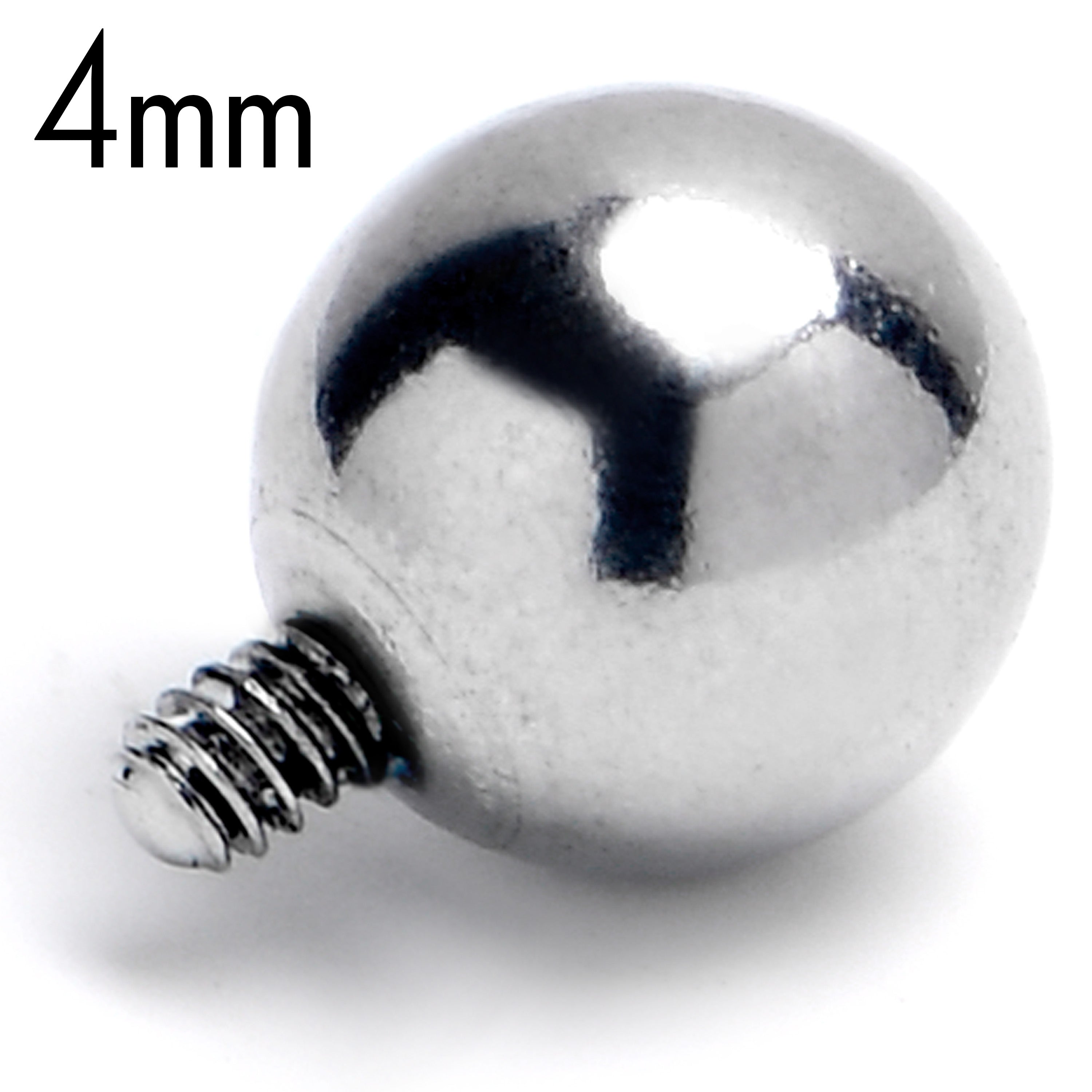 16G 4mm Replacement Ball End Internally Threaded Jewelry