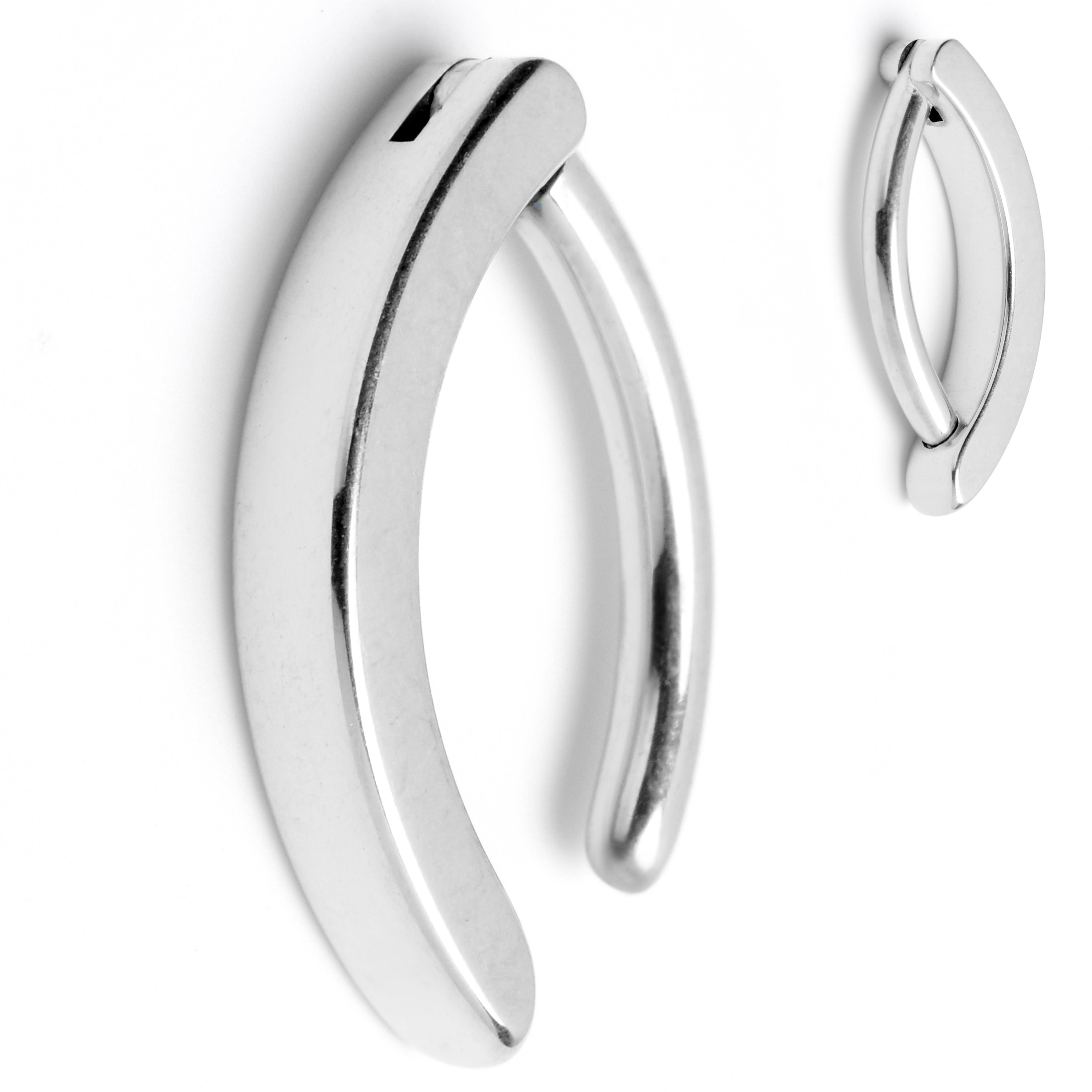 14G 3/8 ASTM F-136 Implant Grade Titanium Hinged Hoop Belly Ring