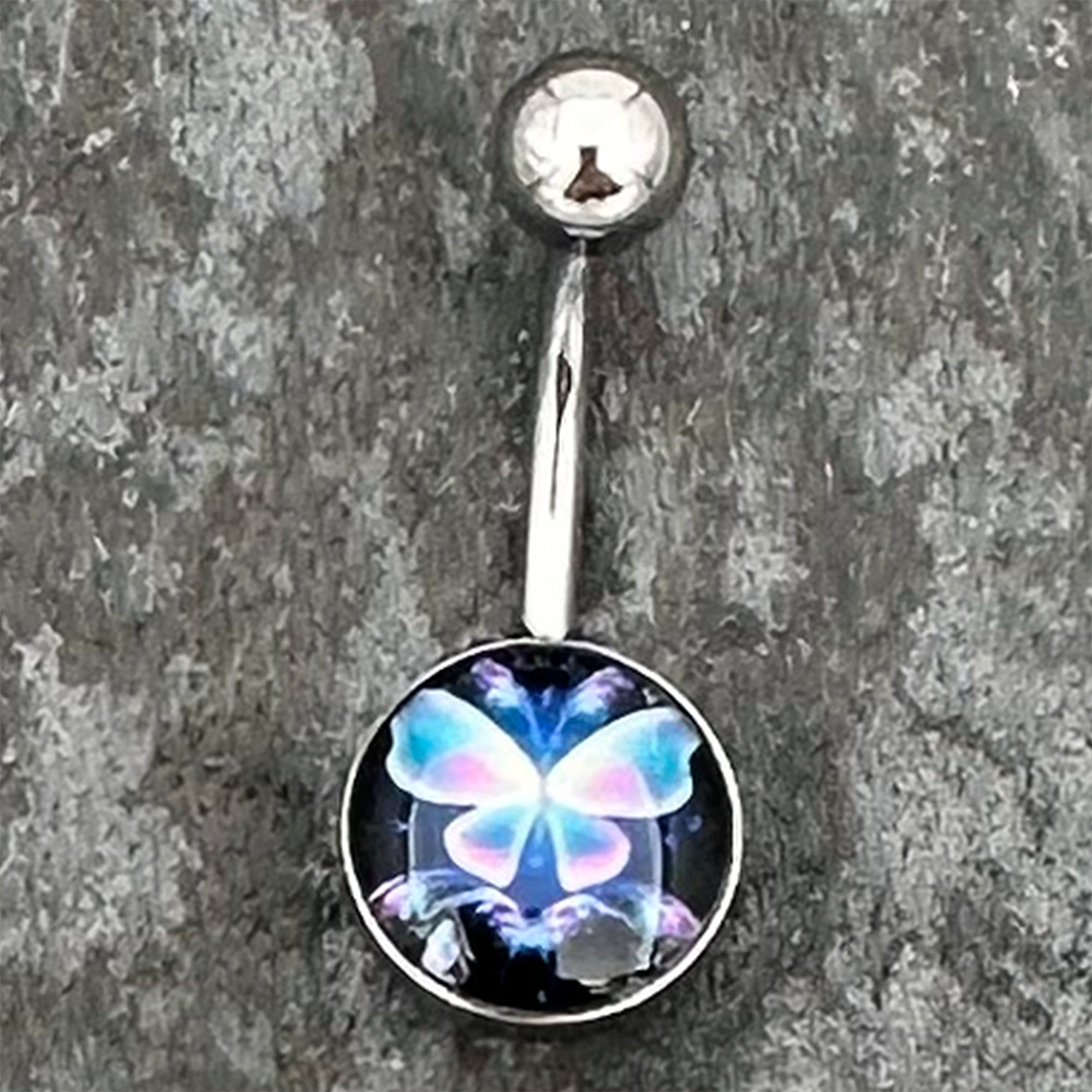 Futuristic Butterfly Belly Ring