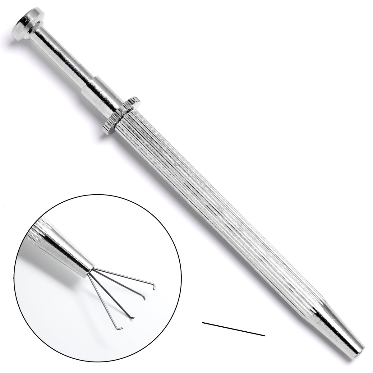 File Piercing Tool Stainless Steel Piercing Ball Grabber Tool 4.5 Inch Length