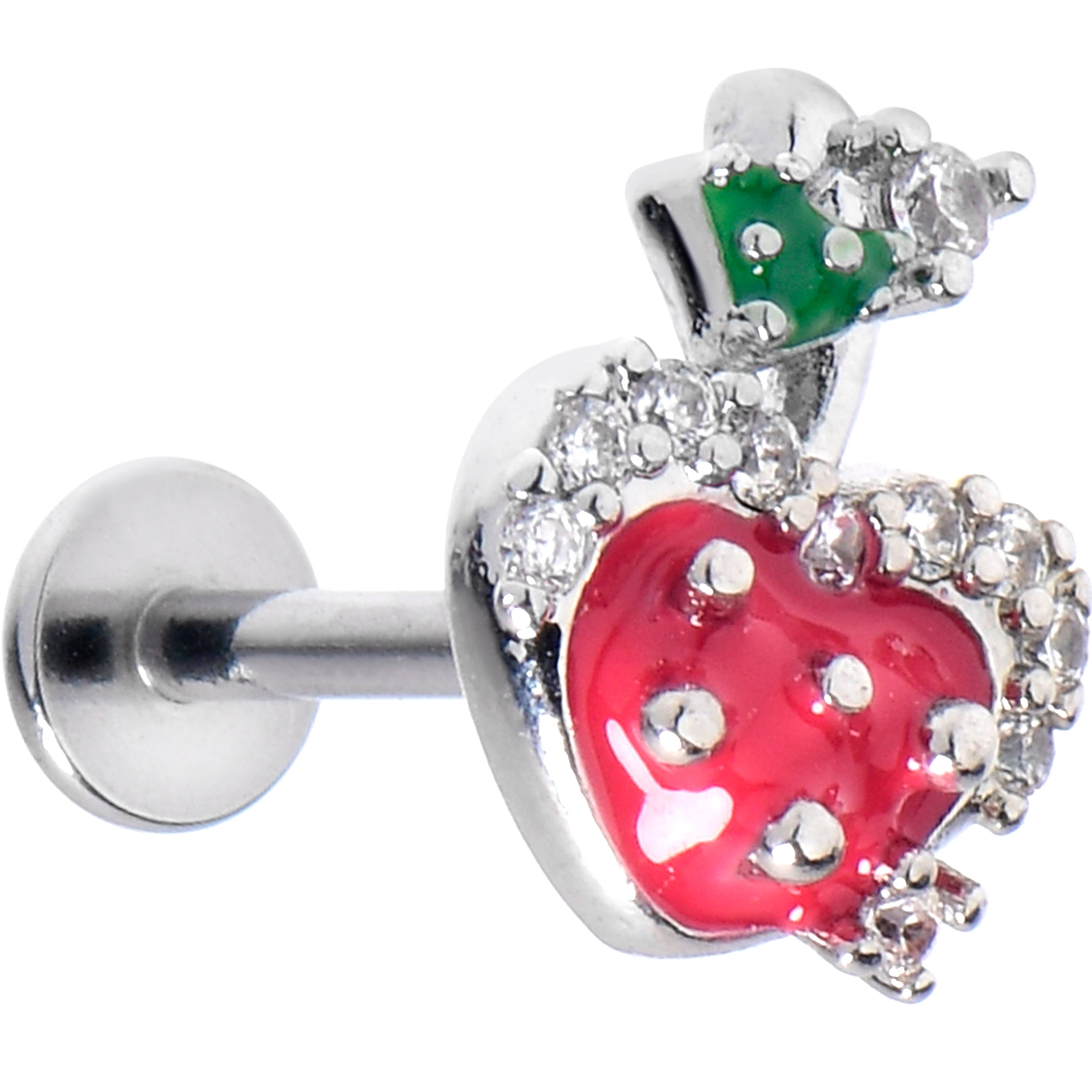 16G 5/16 Clear Gem Glamour Shroom Labret Monroe Tragus