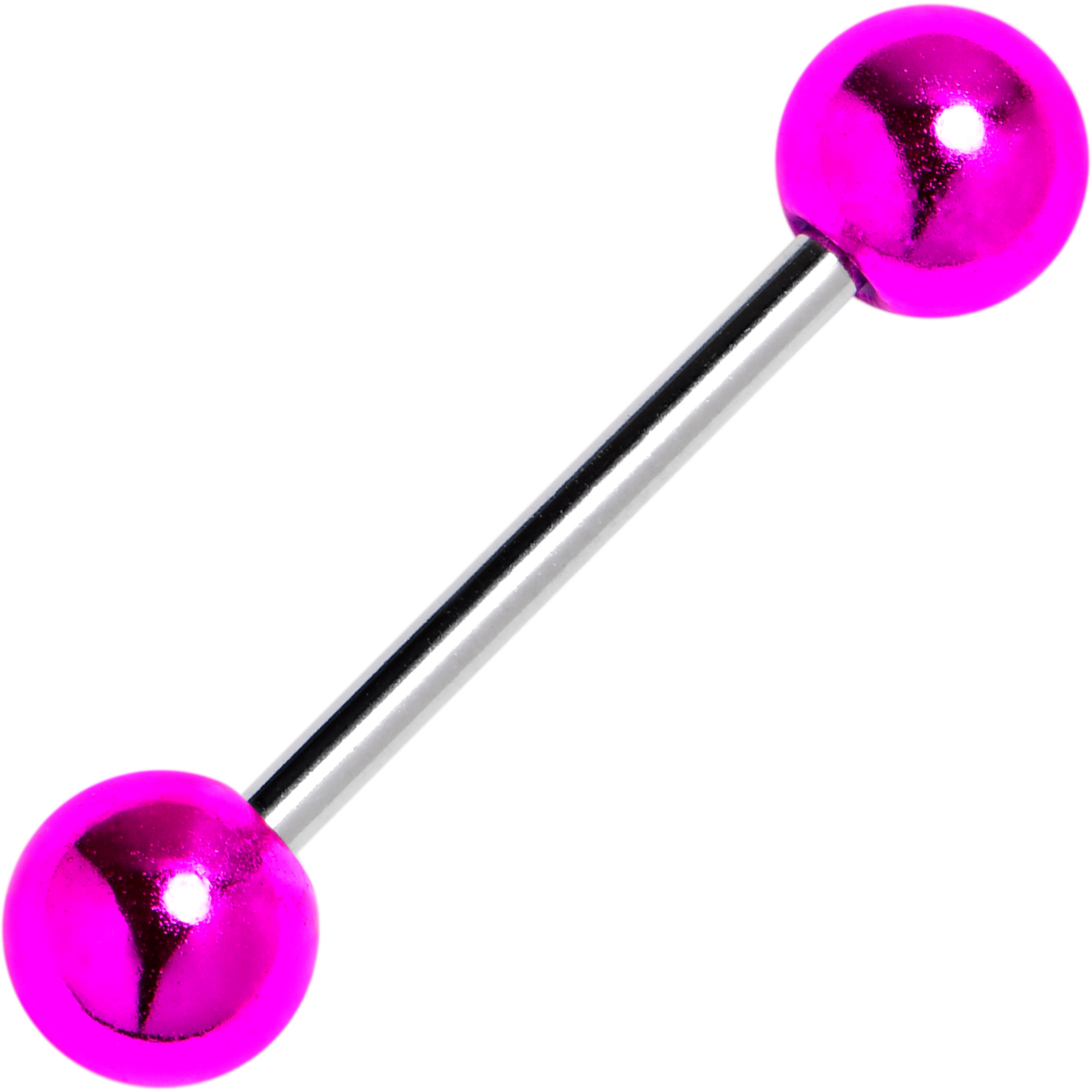 Style Metal Purple Acrylic End Barbell Tongue Ring