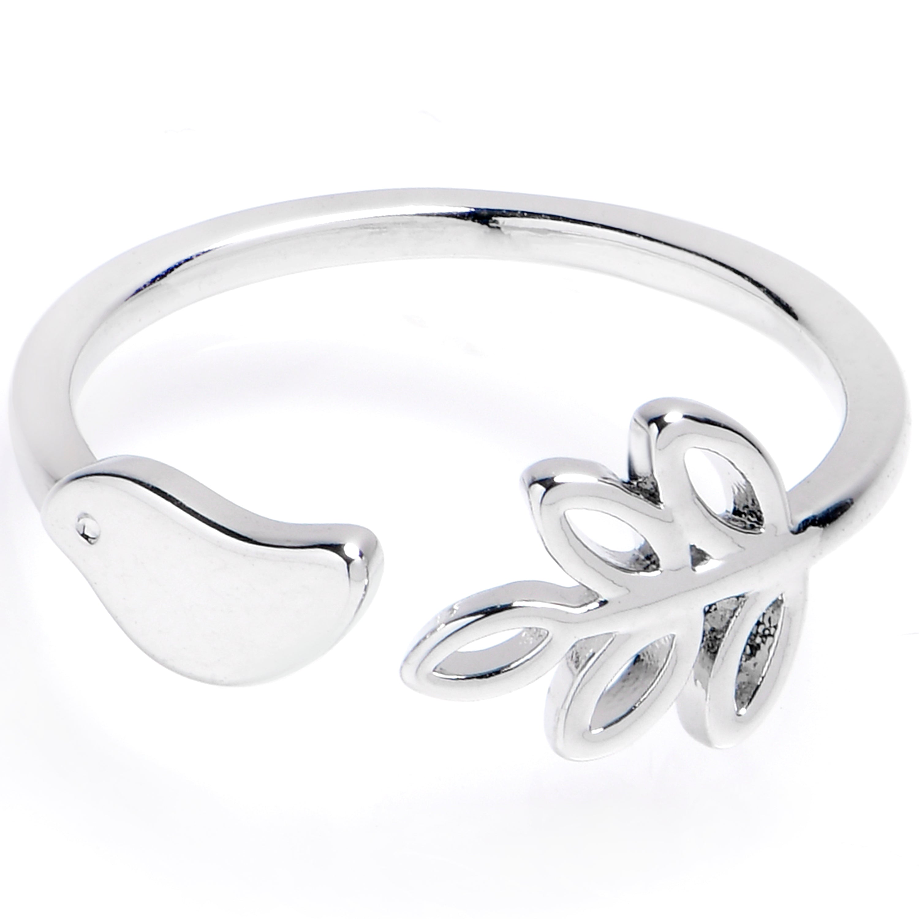 Bird With A Branch Adjustable Toe Ring