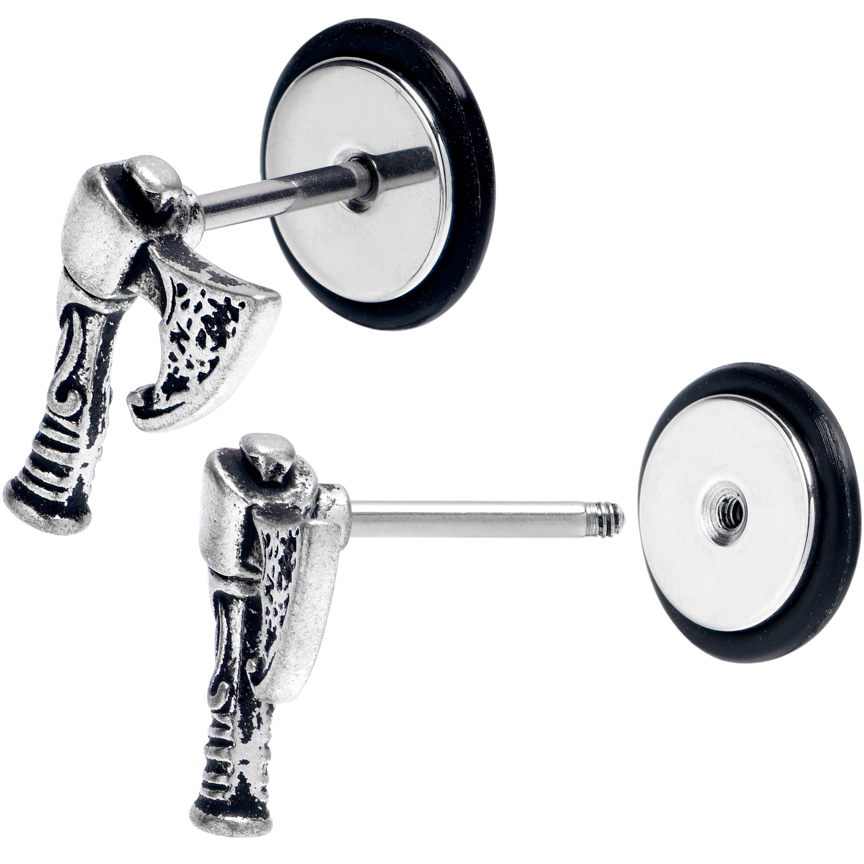 16G 5/16 Antique Axe Hatchet Cheater Plug Set