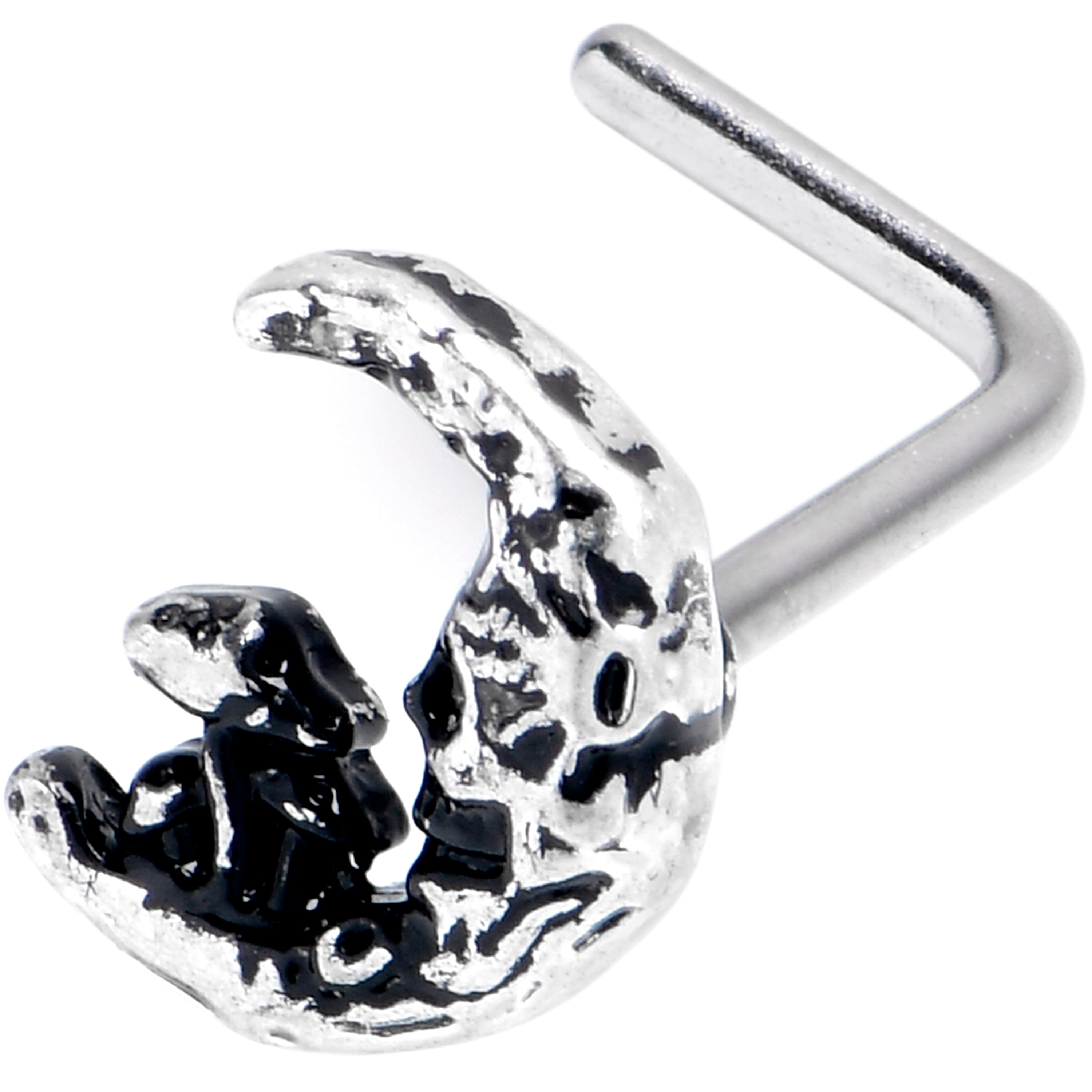 20G 7mm Mushrooms on the Moon L Shape Nose Ring