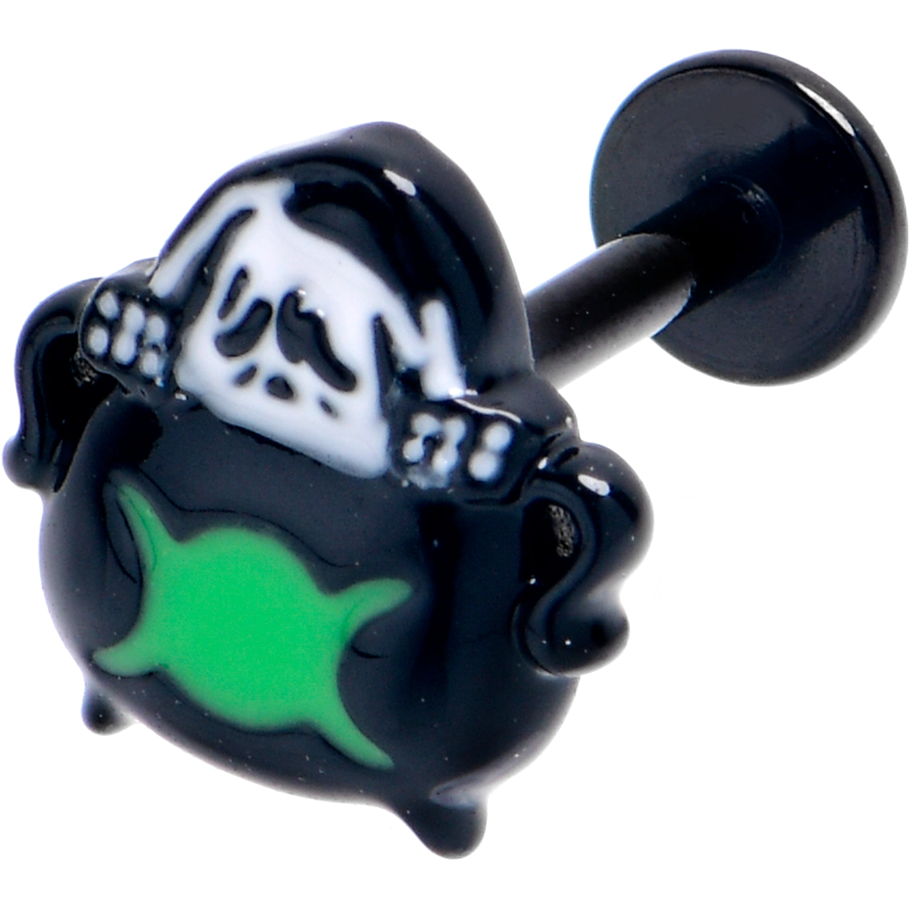 16G 5/16 Black Triple Moon Cauldron Labret Monroe Tragus