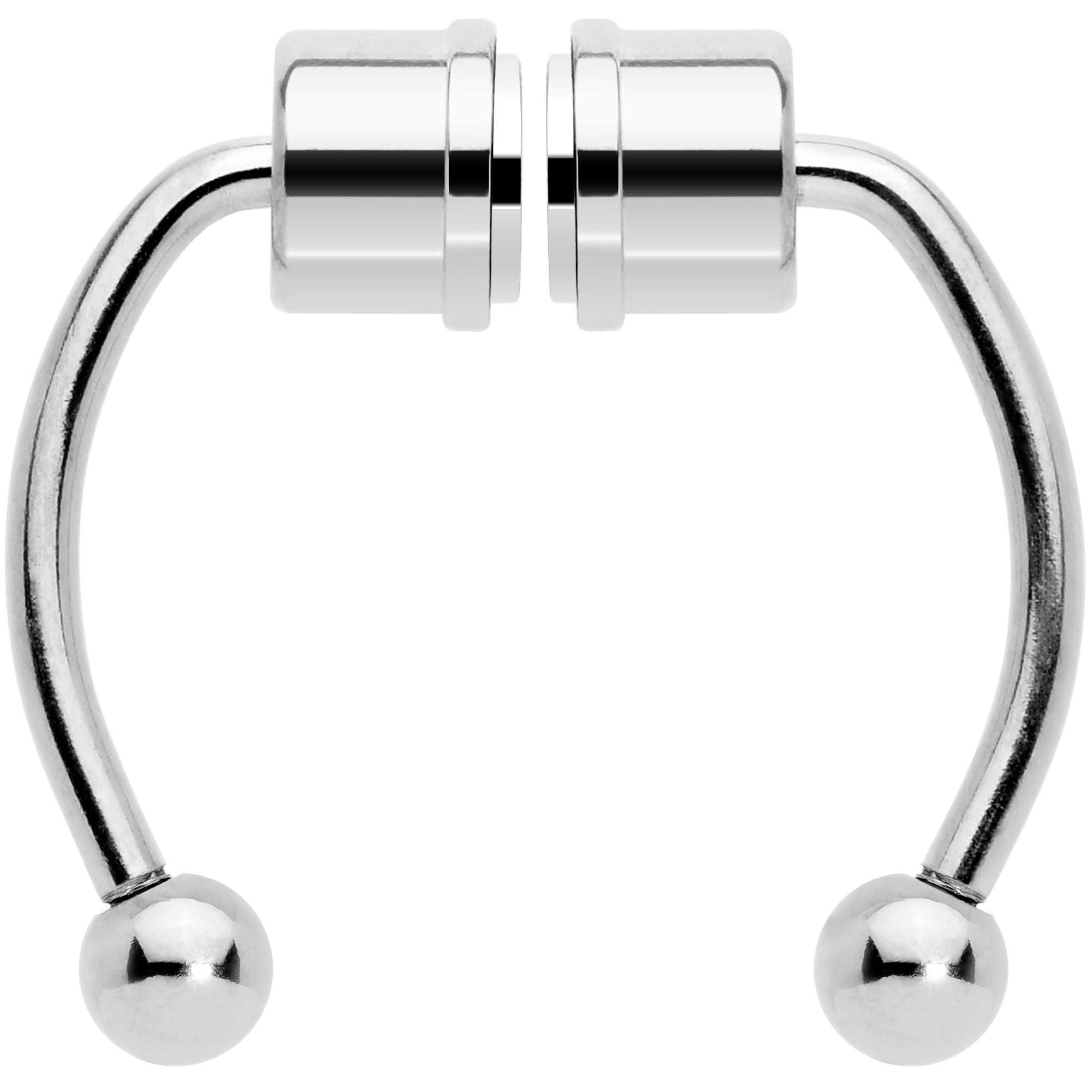 Clear Gem Magnetic Septum Ring Horseshoe Non-Pierced Fake Nose Ring Set