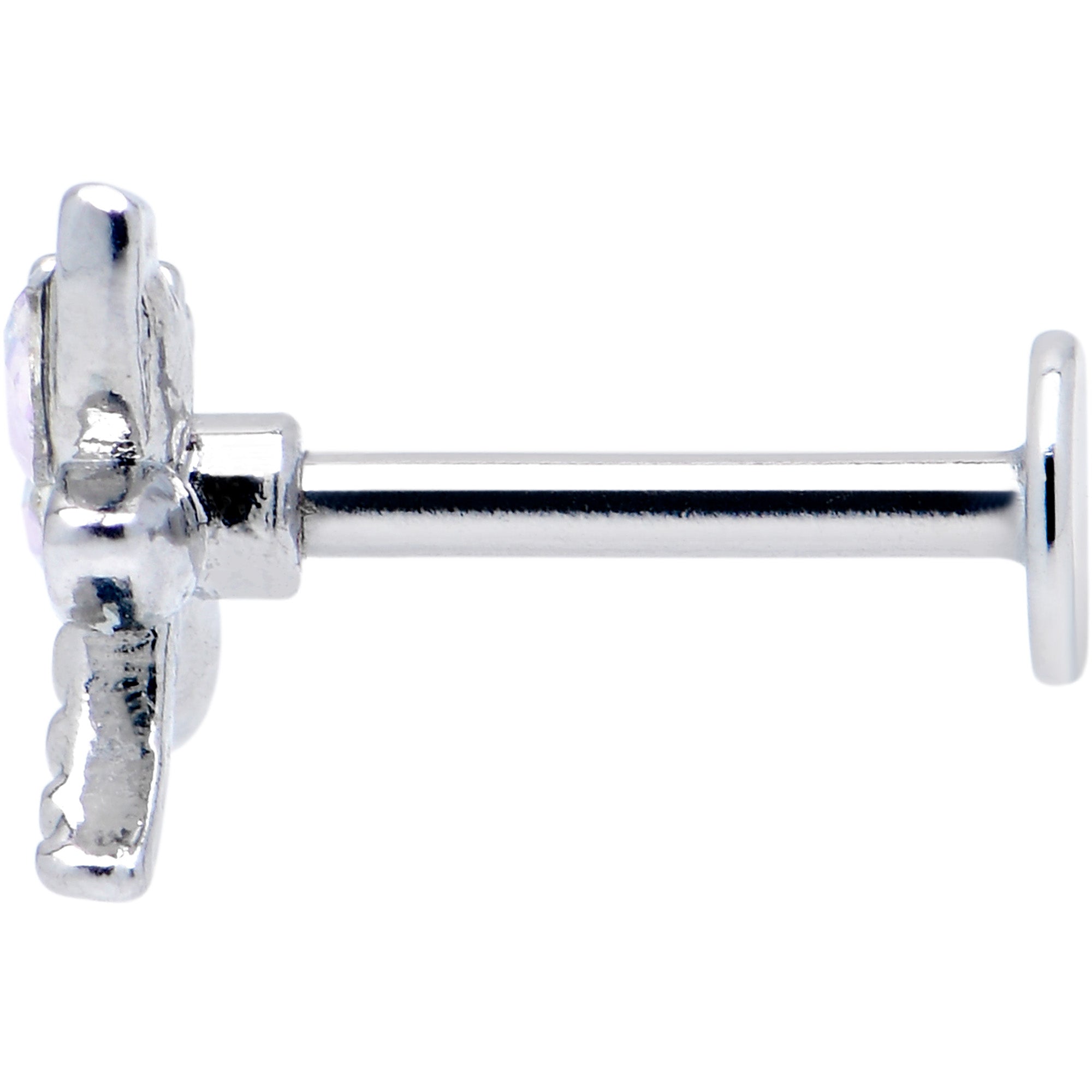 16G 5/16 Aurora CZ Gem Understated Dragonfly Labret Monroe Tragus