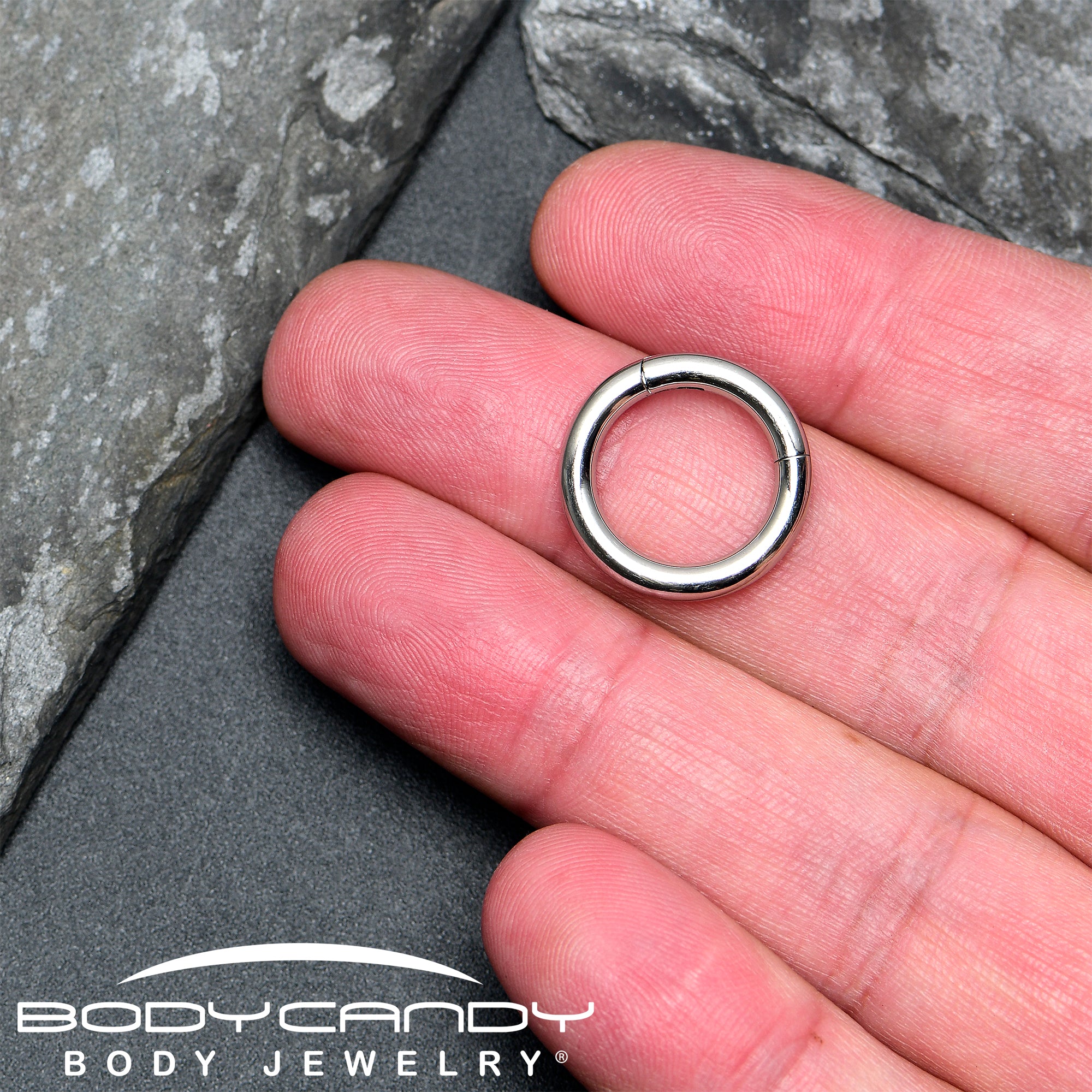 8G 9/16 316L Surgical Steel Precision Hinged Segment Hoop