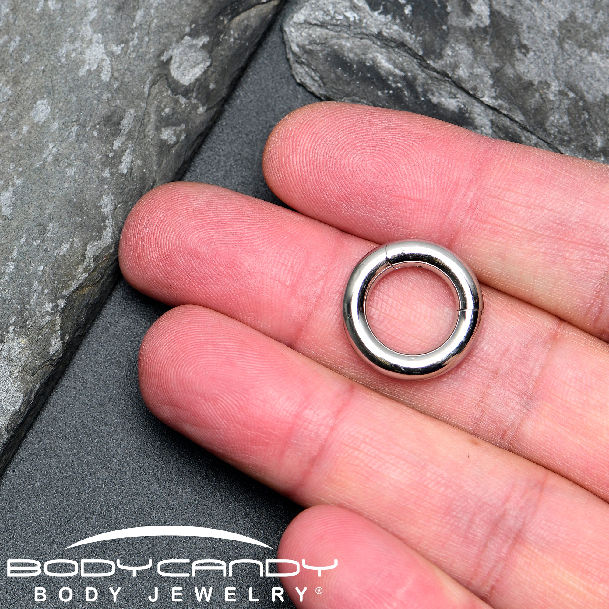 6G 1/2 316L Surgical Steel Precision Hinged Segment Hoop