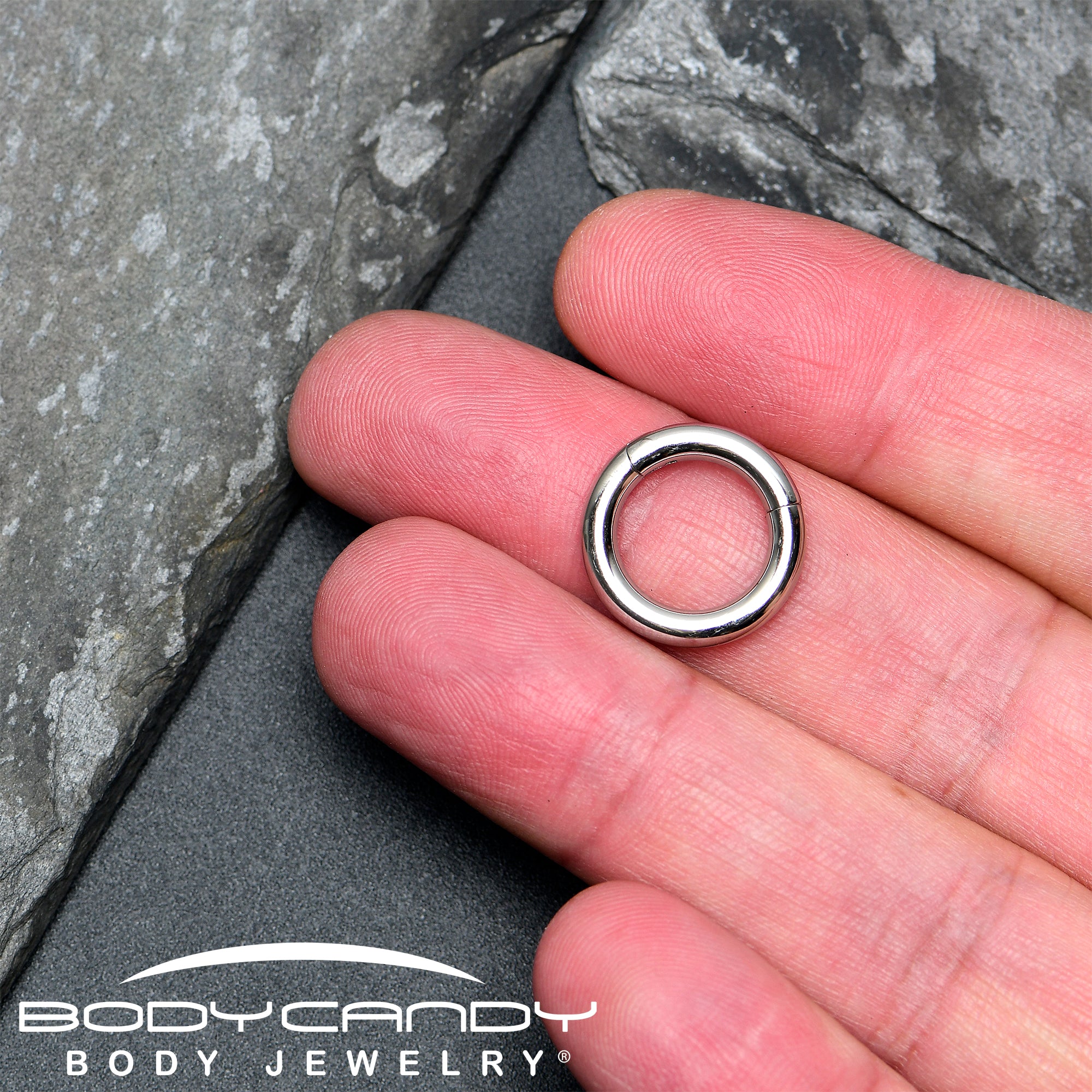 8G 1/2 316L Surgical Steel Precision Hinged Segment Hoop