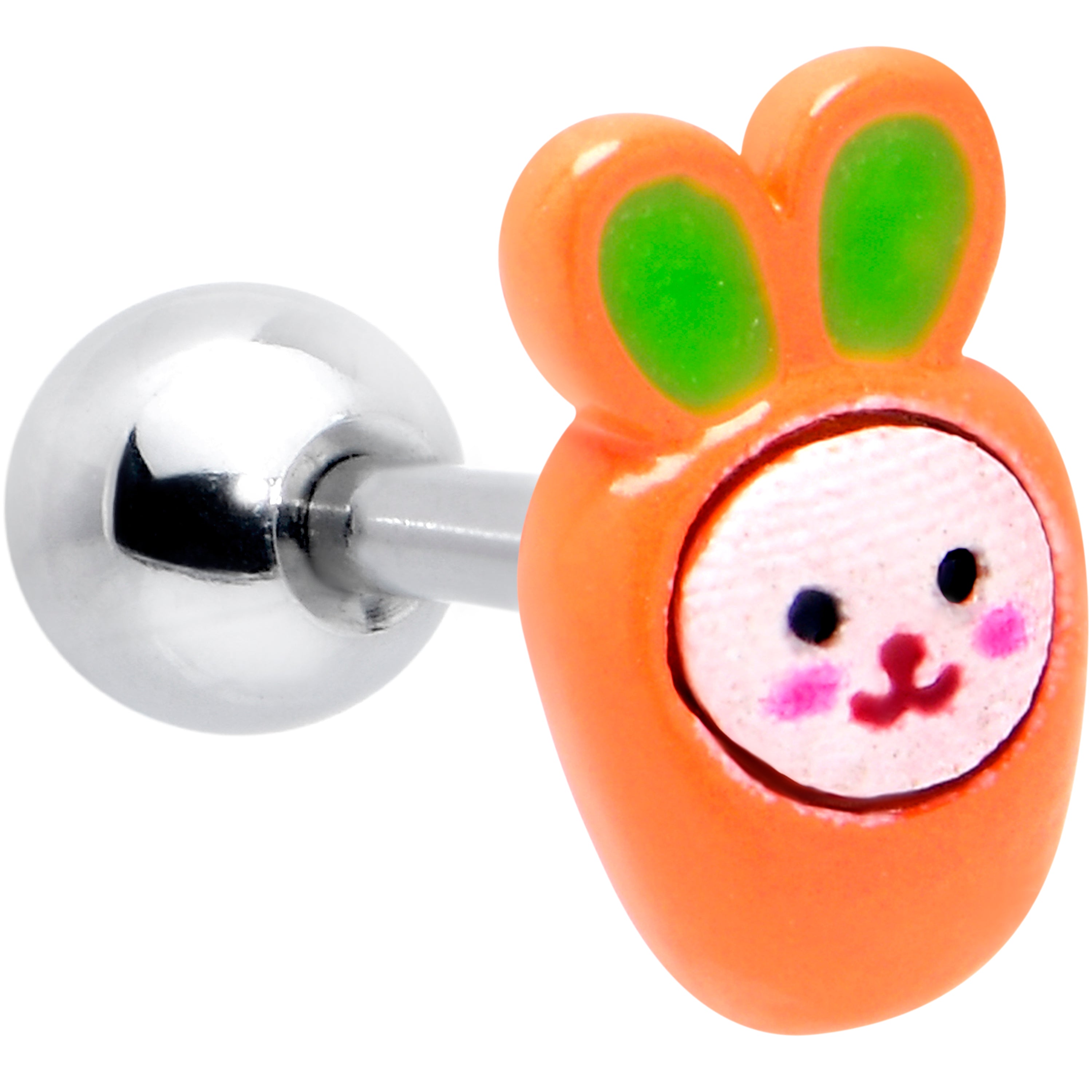 16G 1/4 Surprise Carrot Easter Bunny Cartilage Tragus Earring