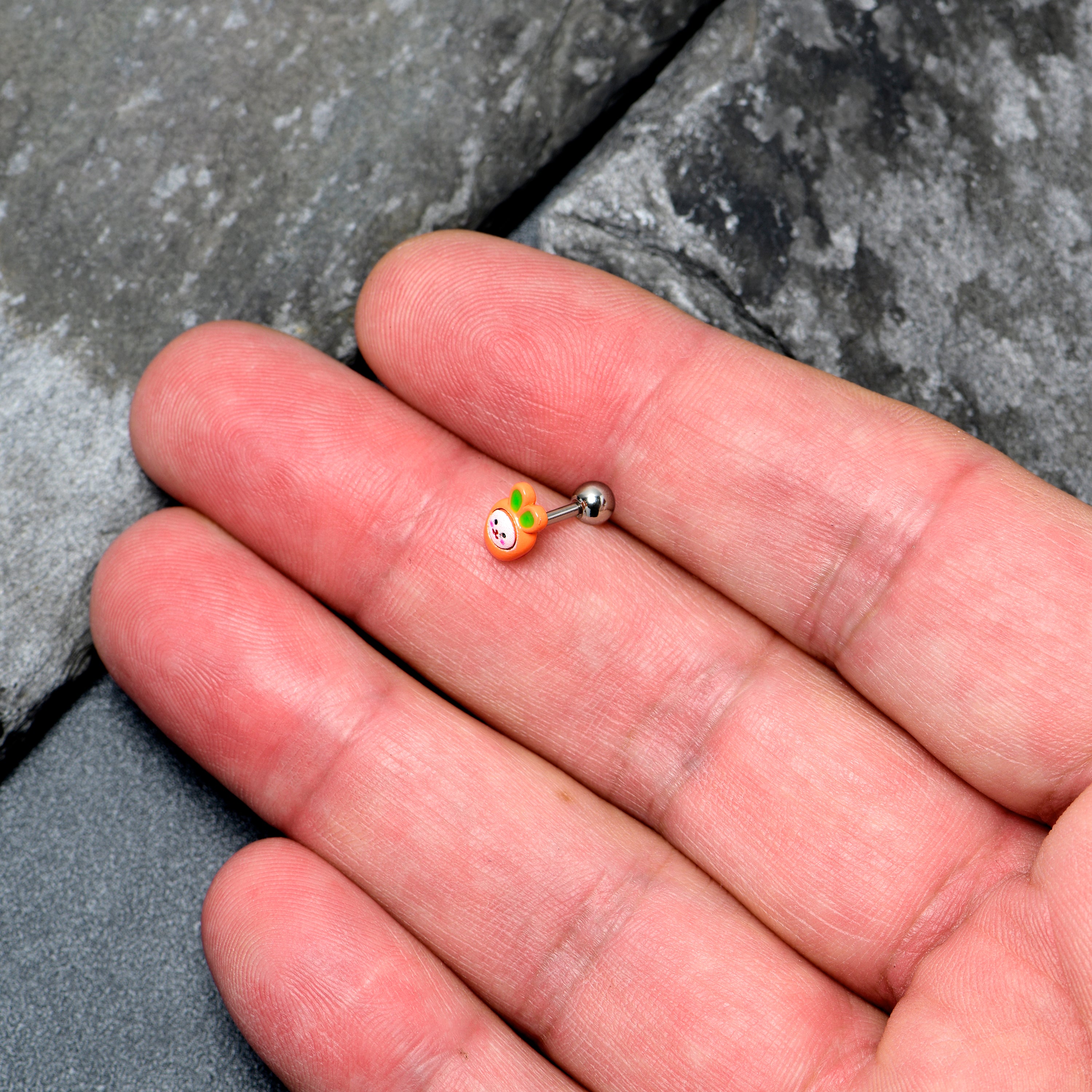 16G 1/4 Surprise Carrot Easter Bunny Cartilage Tragus Earring