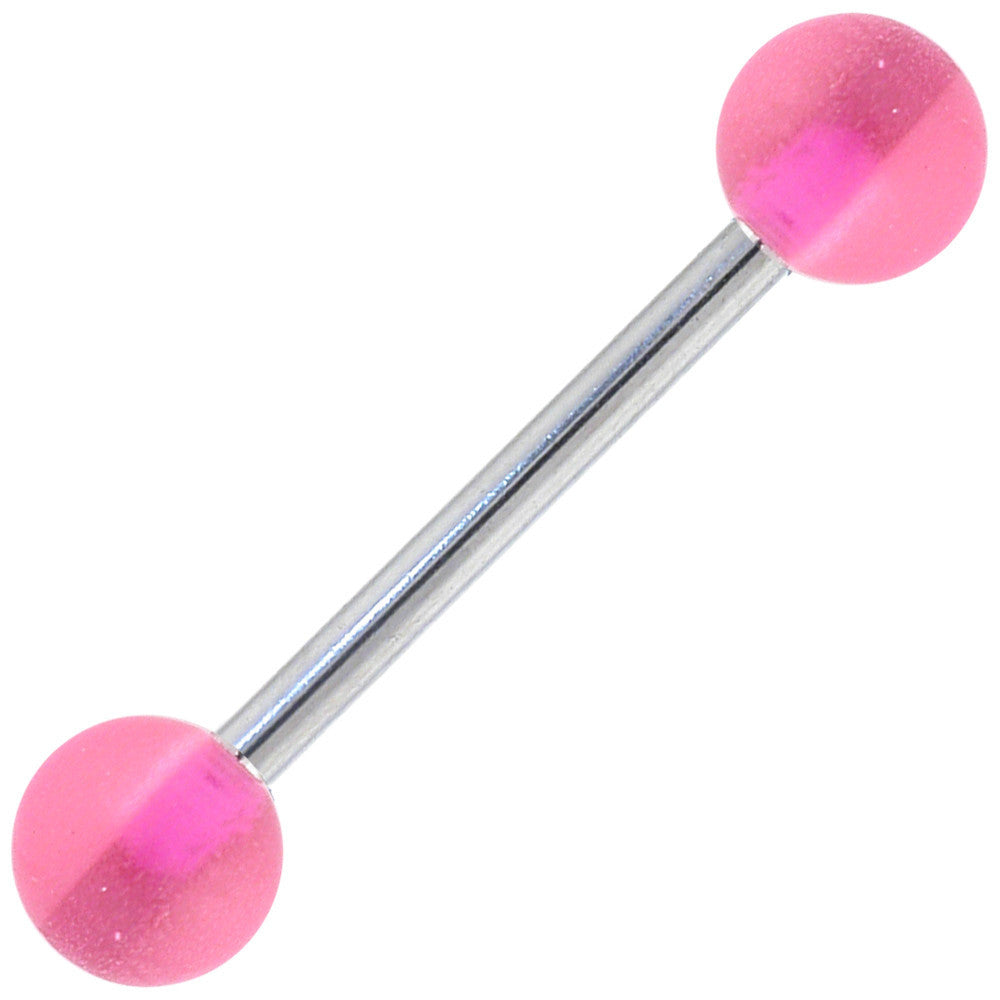 Two-tone Pink Purple Barbell Tongue Ring