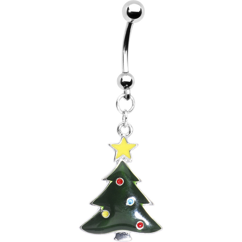 Decorative Christmas Tree Belly Ring
