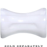 6 Gauge Clear and White Checkerboard Acrylic Saddle Plug