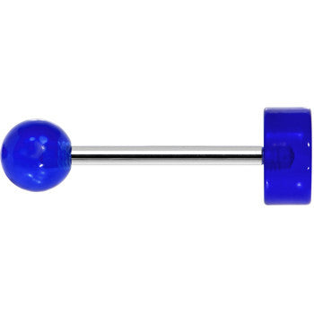 14 Gauge 5/8 Blue Acrylic Behind the 8 Ball Tongue Ring