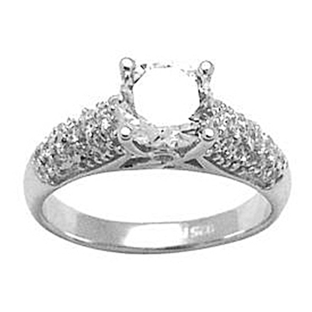 Sterling Silver Round Cubic Zirconia Ring -1.50 ct tw