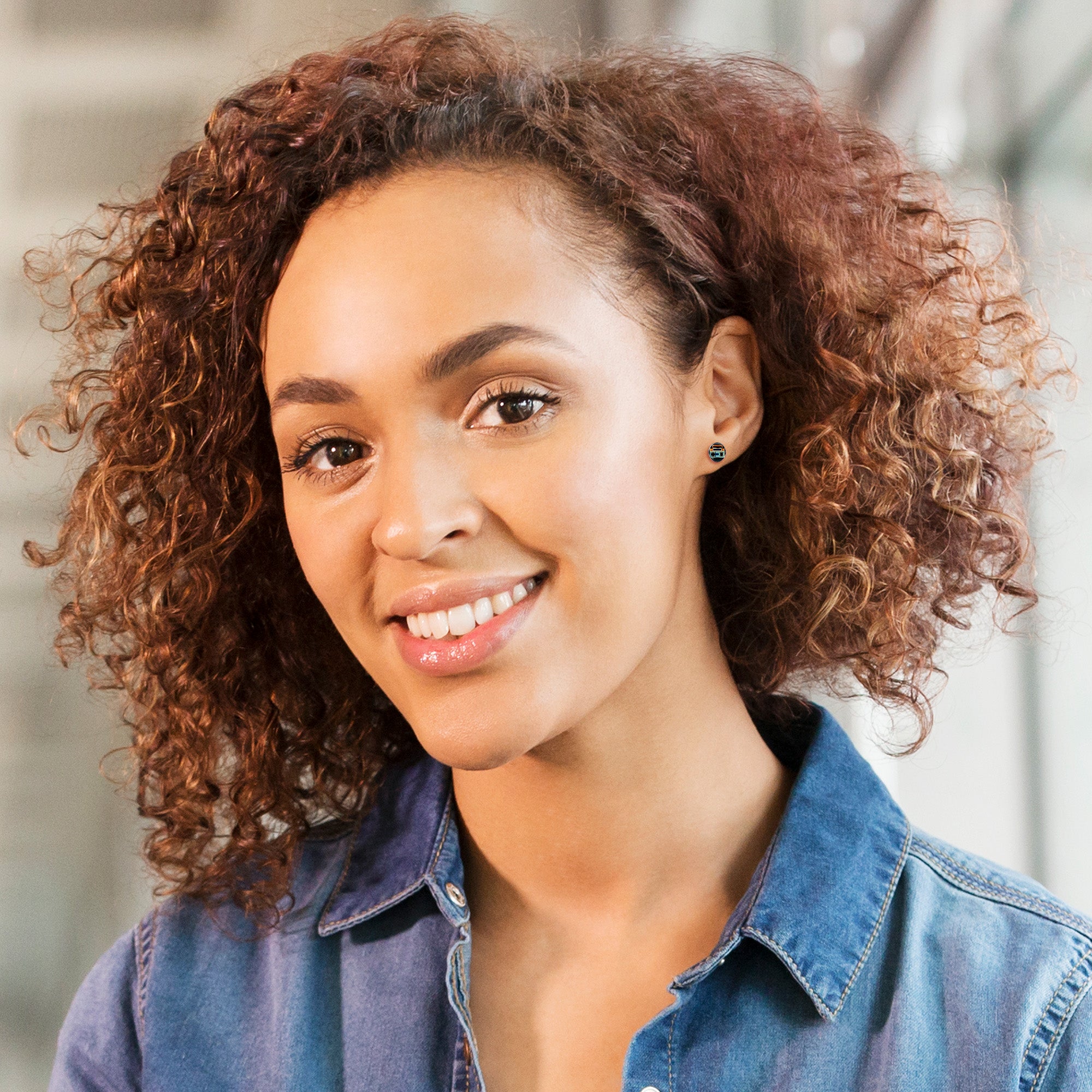 Retro Boombox Stud Earrings by Onyx O