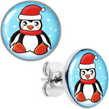 Snowfall Holiday Penguin Stud Earrings