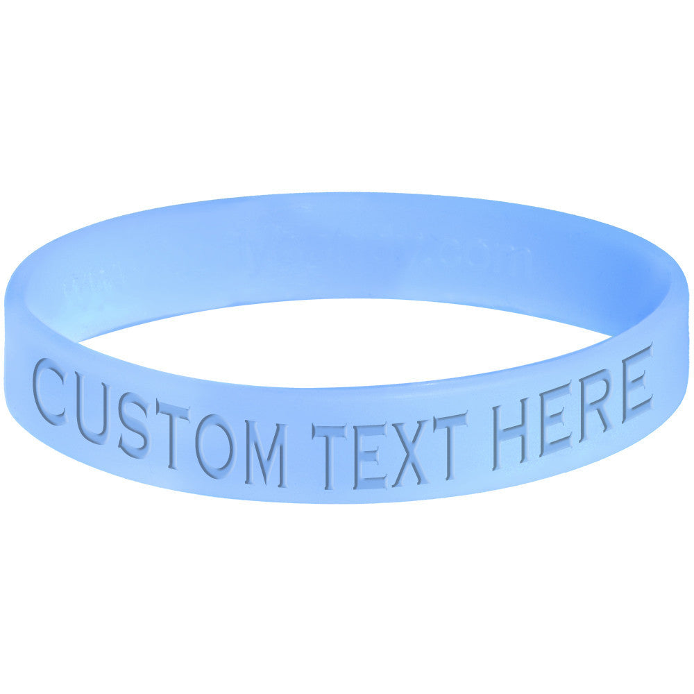 Custom No. 1 BLUE Silicone Bracelet