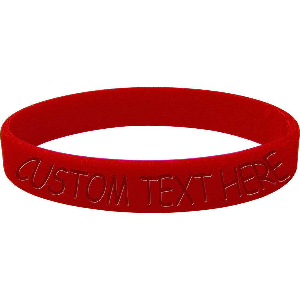 Custom No. 2 RED Silicone Bracelet