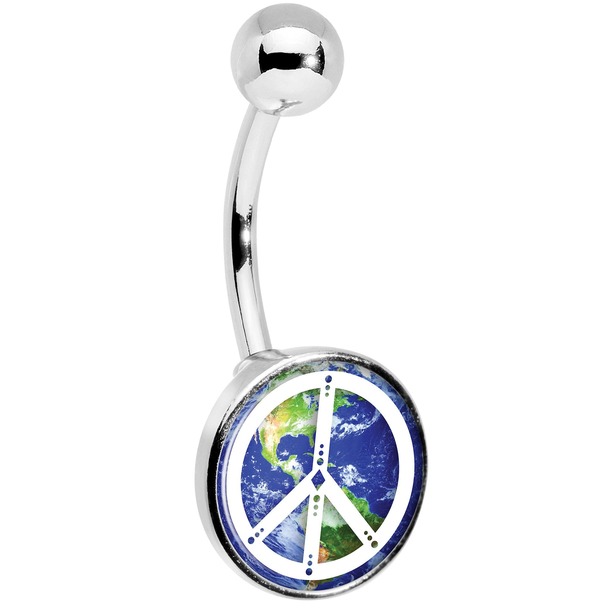 Peace on Earth Belly Ring