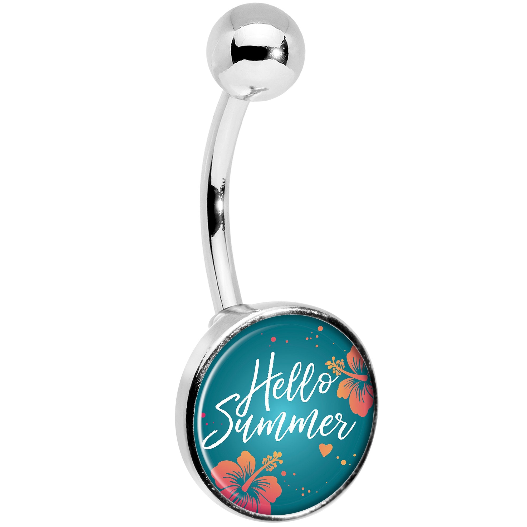 Floral Hello Summer  Stainless Steel Belly Ring stylish jewelry
