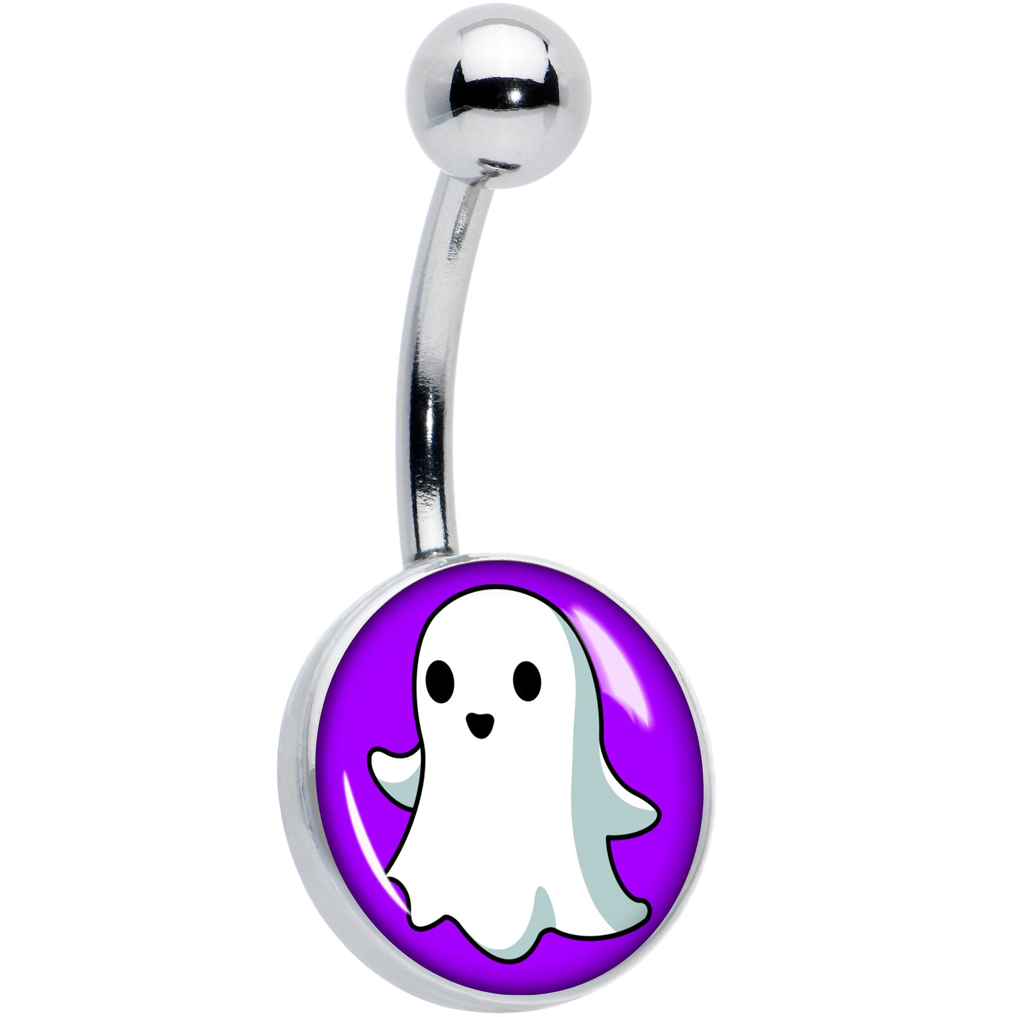 Ghost Hypoallergenic Stainless Steel Belly Ring