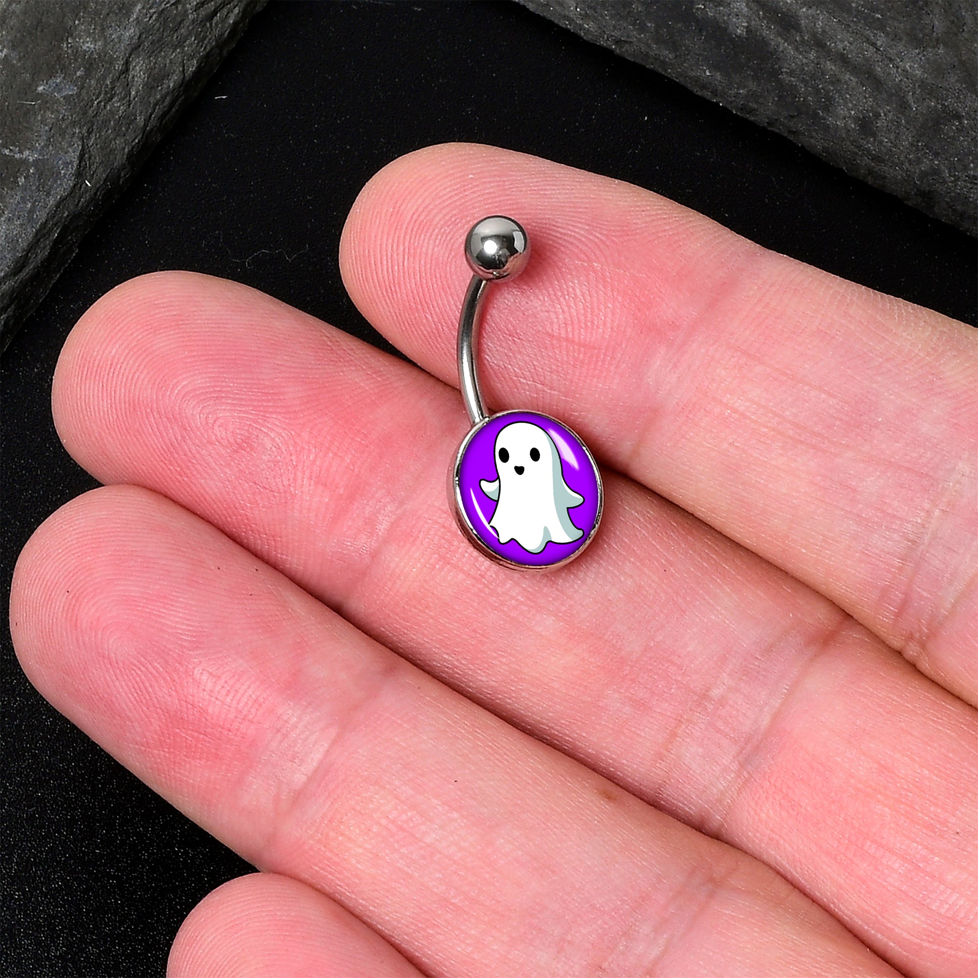 Ghost  Stainless Steel Belly Ring lightweight comfortable