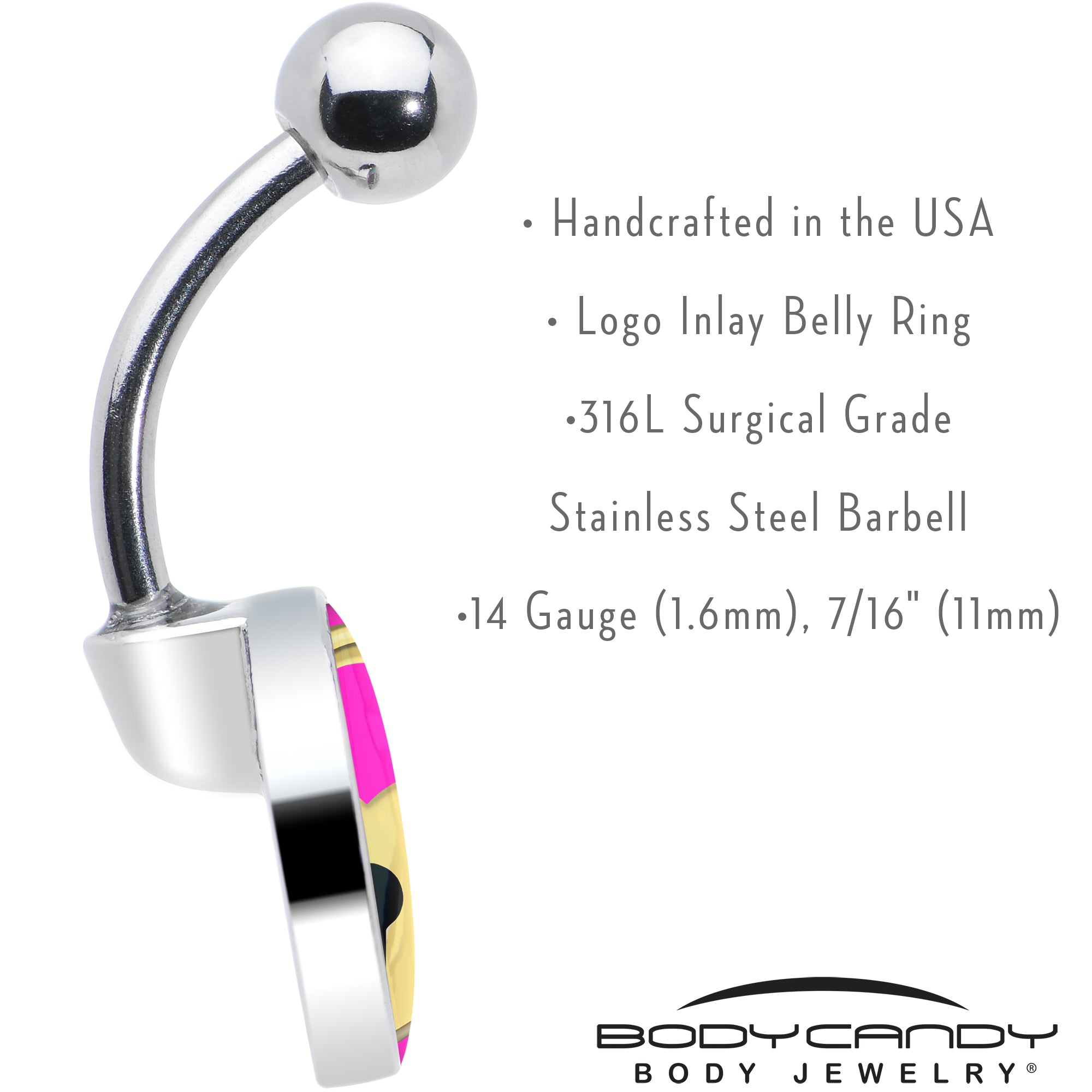 Heart Lock  Stainless Steel Belly Ring custom design option