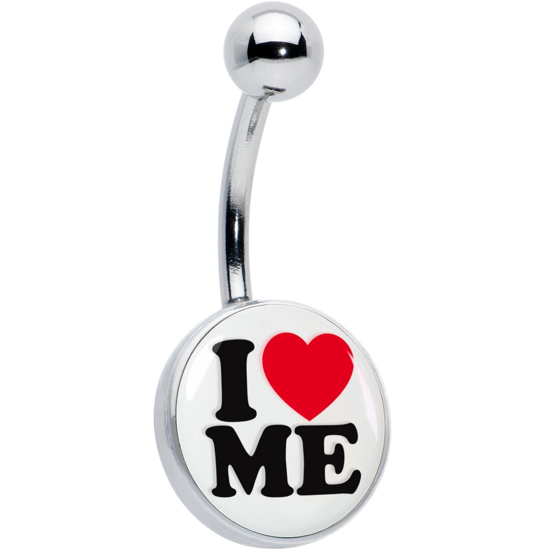 I Love Me Hypoallergenic Stainless Steel Belly Ring