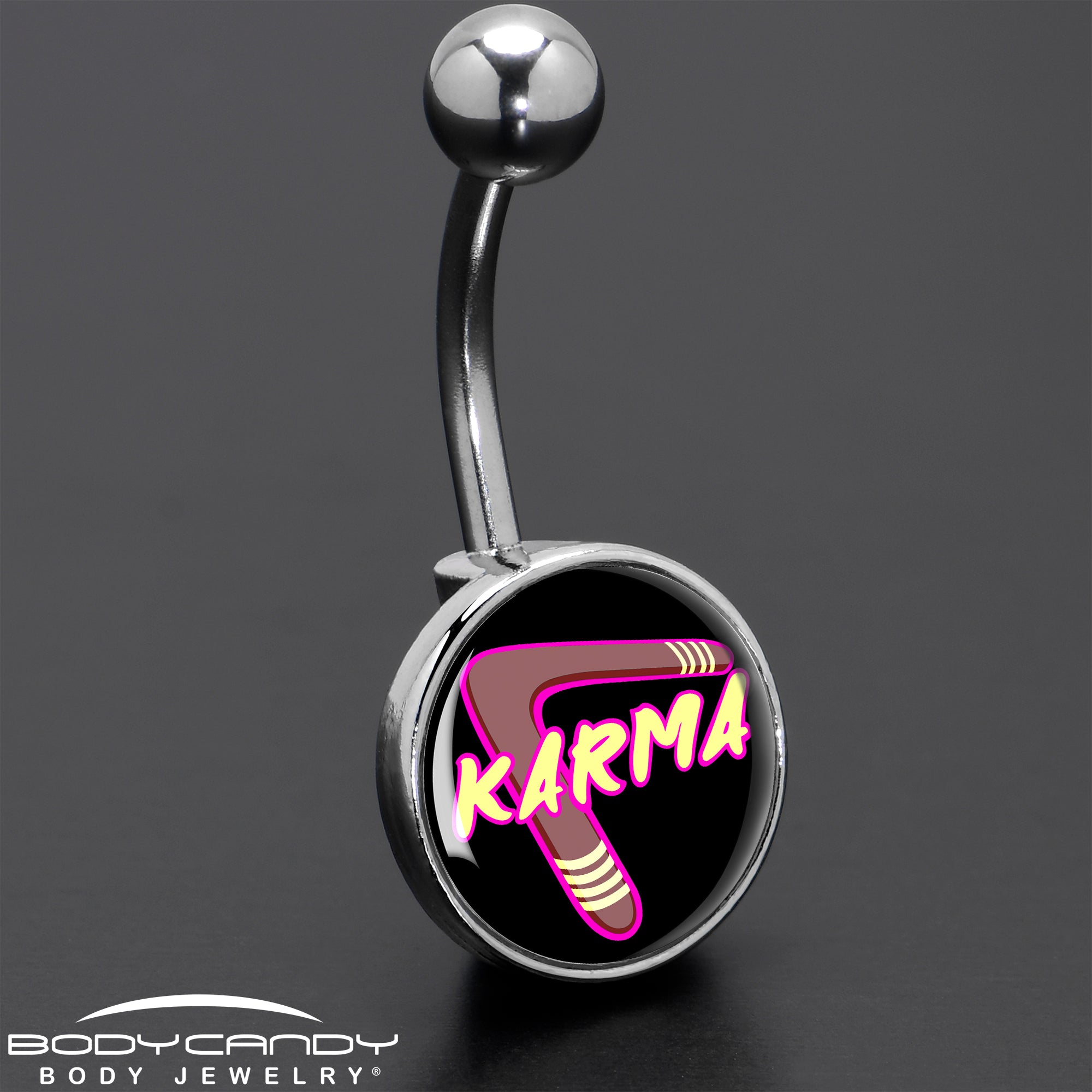 Karmic Boomerang Belly Ring by Onyx O