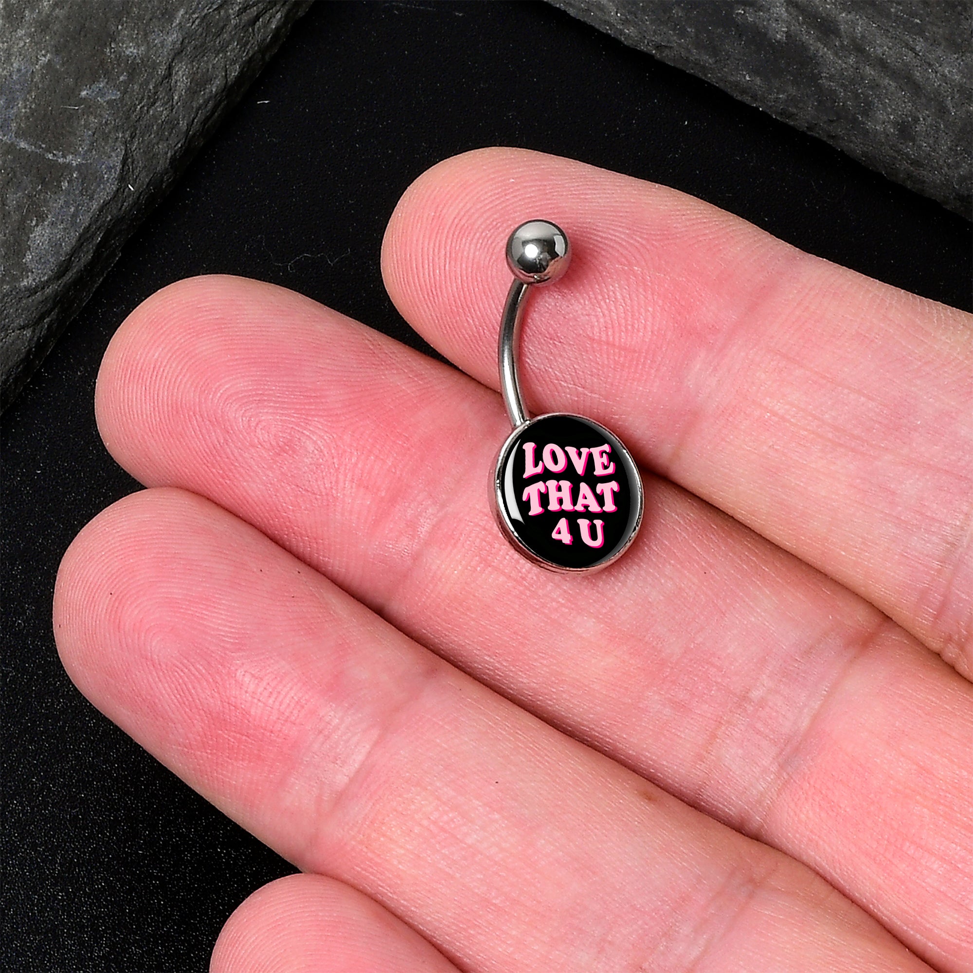 Love That 4 You  Stainless Steel Belly Ring lightweight comfortable