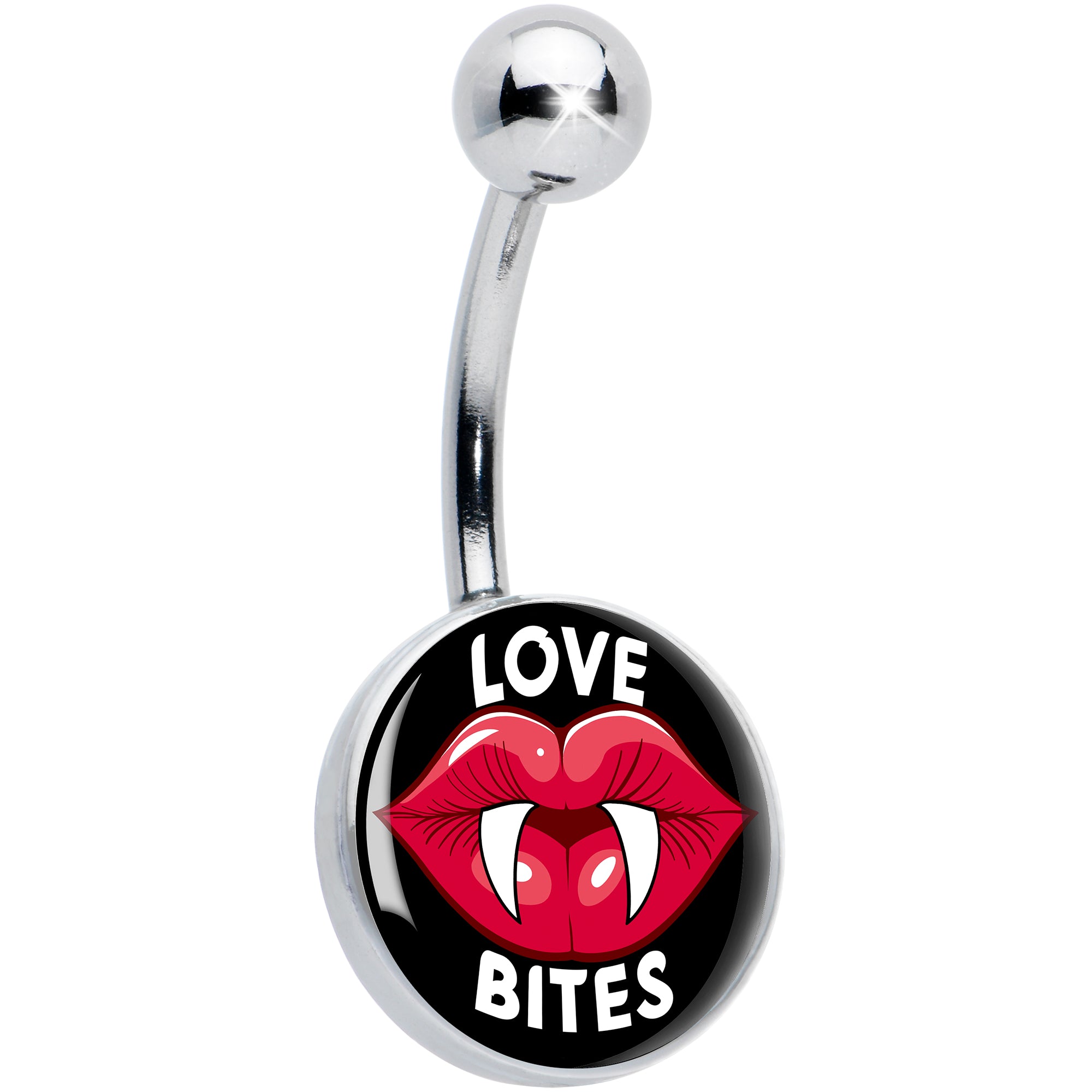 Valentine Love Bites Hypoallergenic Stainless Steel Belly Ring