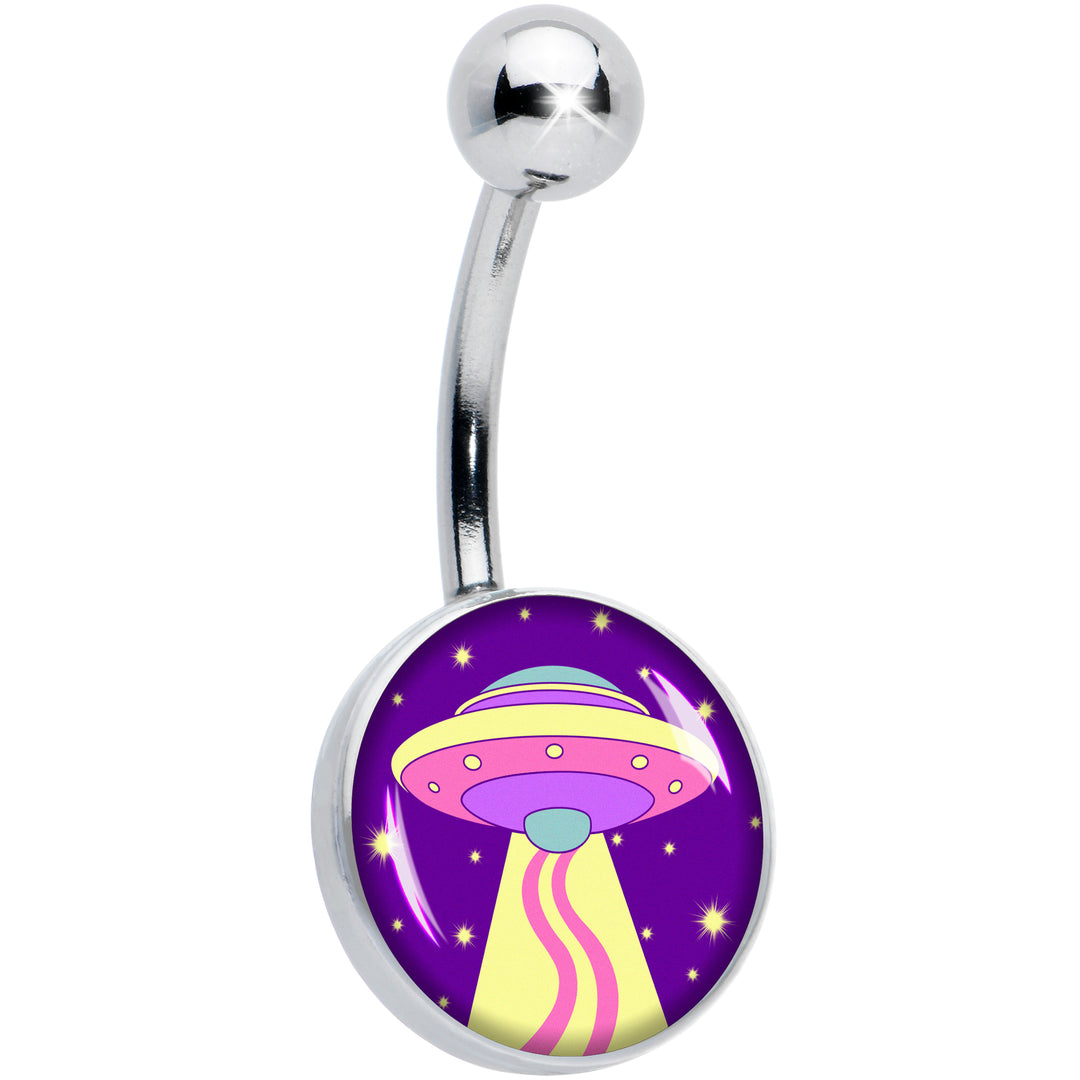 Style Space Invasion UFO Hypoallergenic Stainless Steel Belly Ring