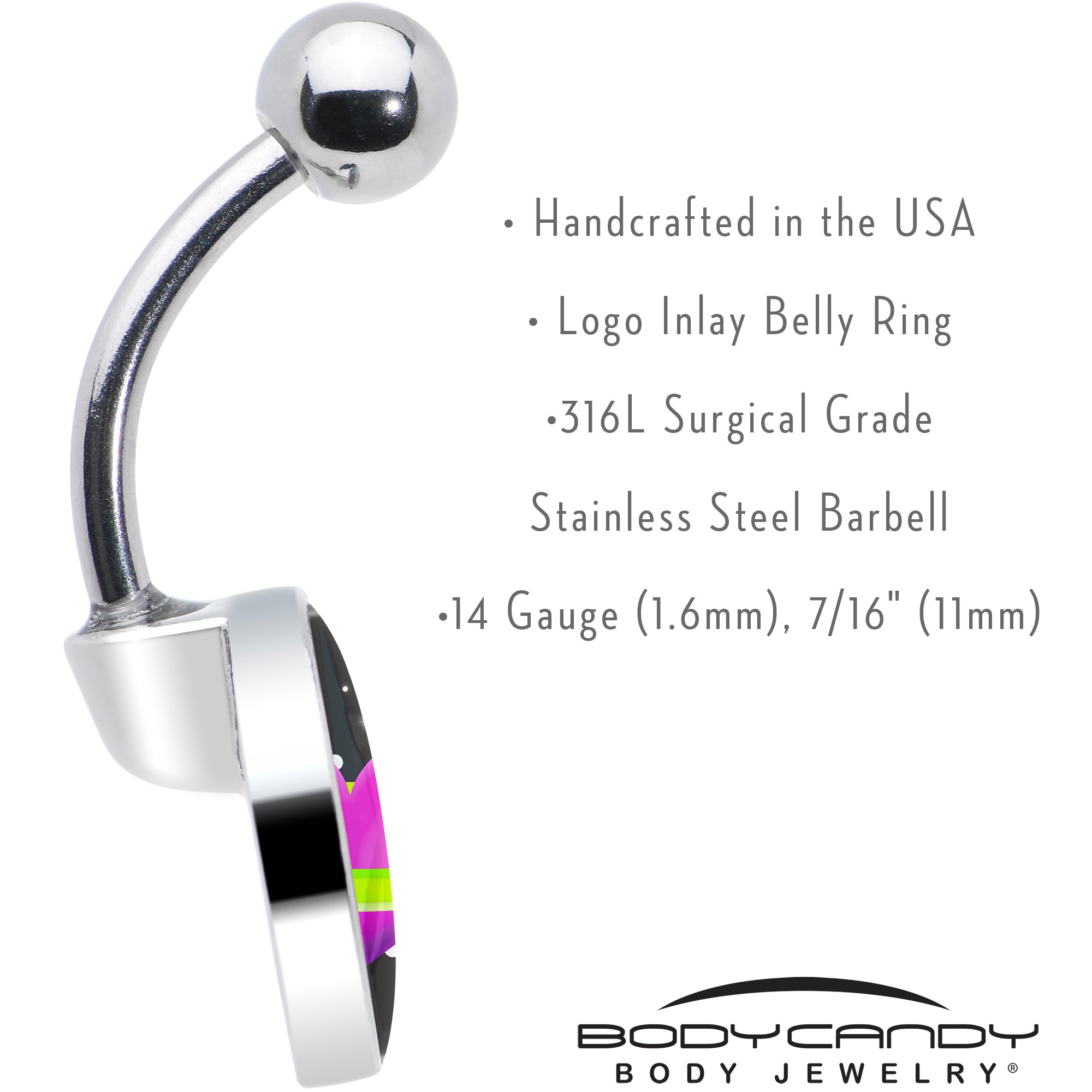 Heart Planet  Stainless Steel Belly Ring custom design option