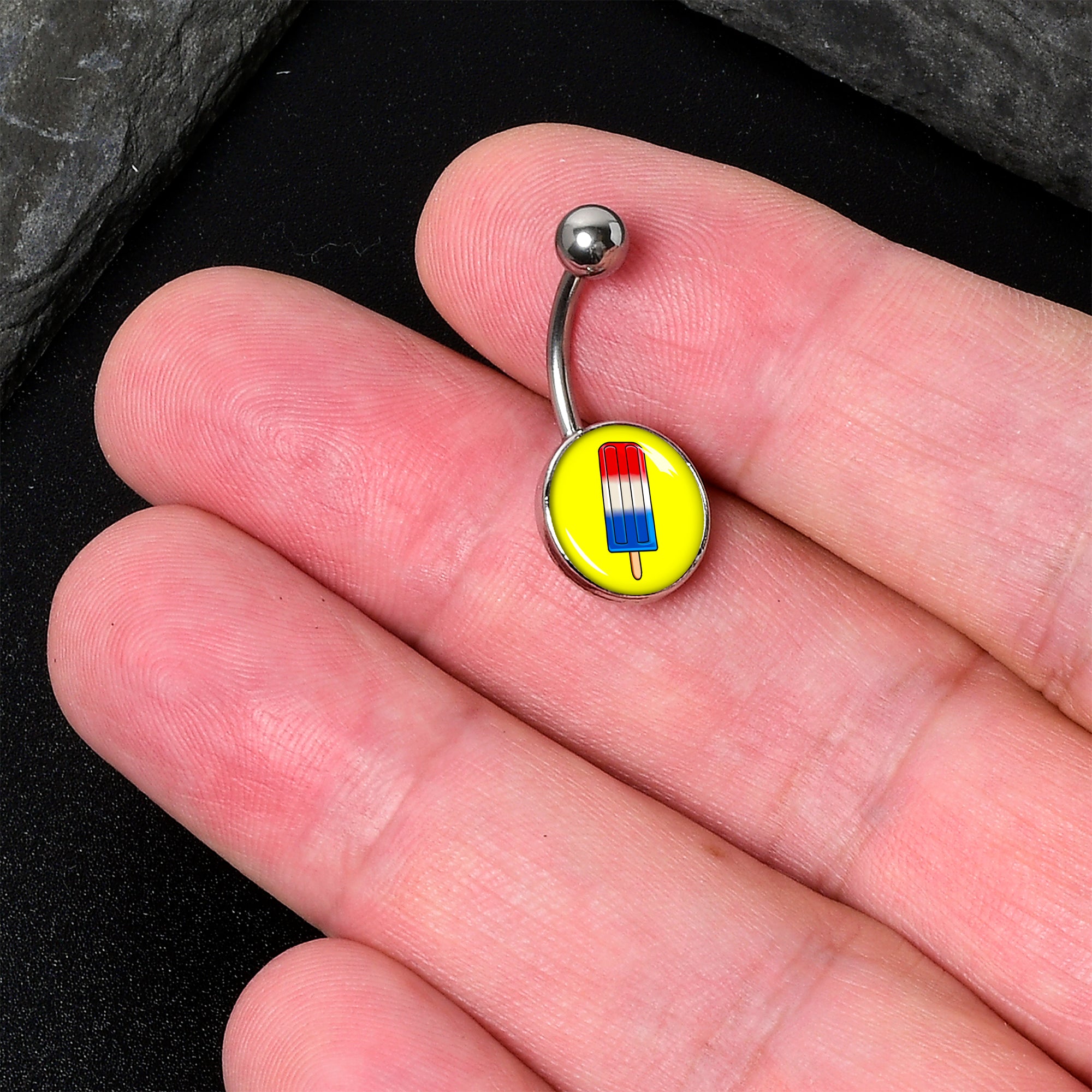 Popsicle Treat  Stainless Steel Belly Ring lightweight comfortable