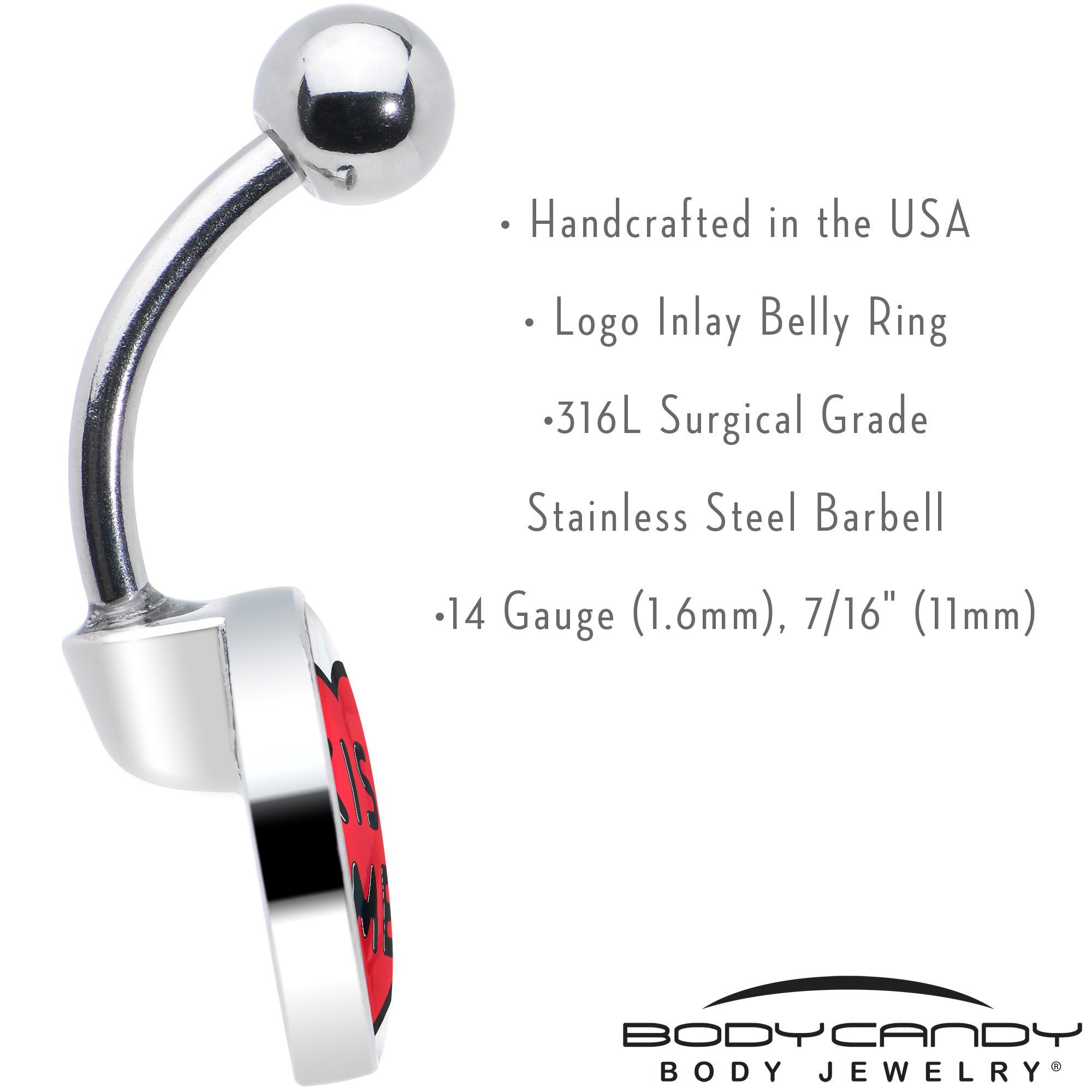 Shark in a Hoodie  Stainless Steel Belly Ring custom design option