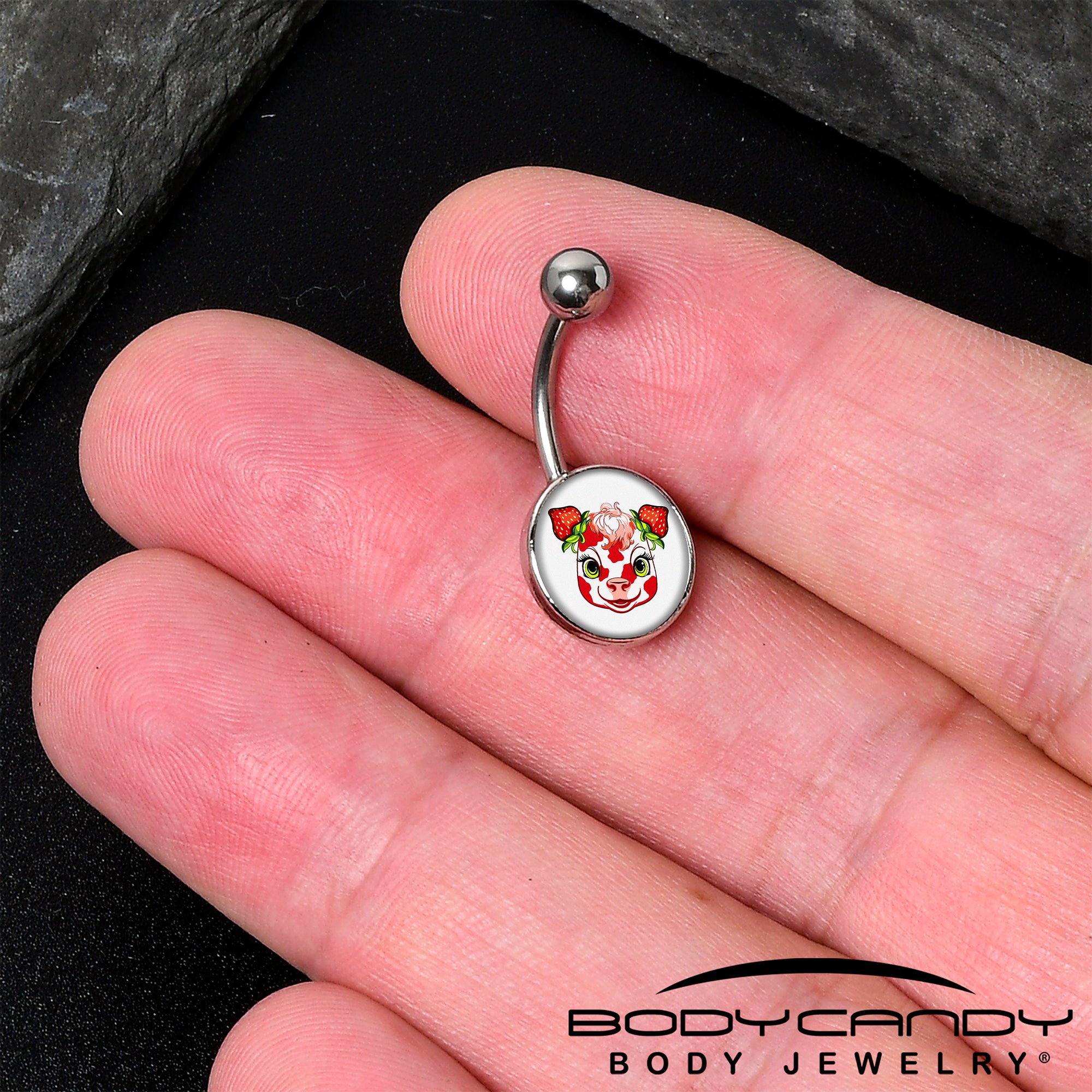 Stawberry Cow Belly Ring